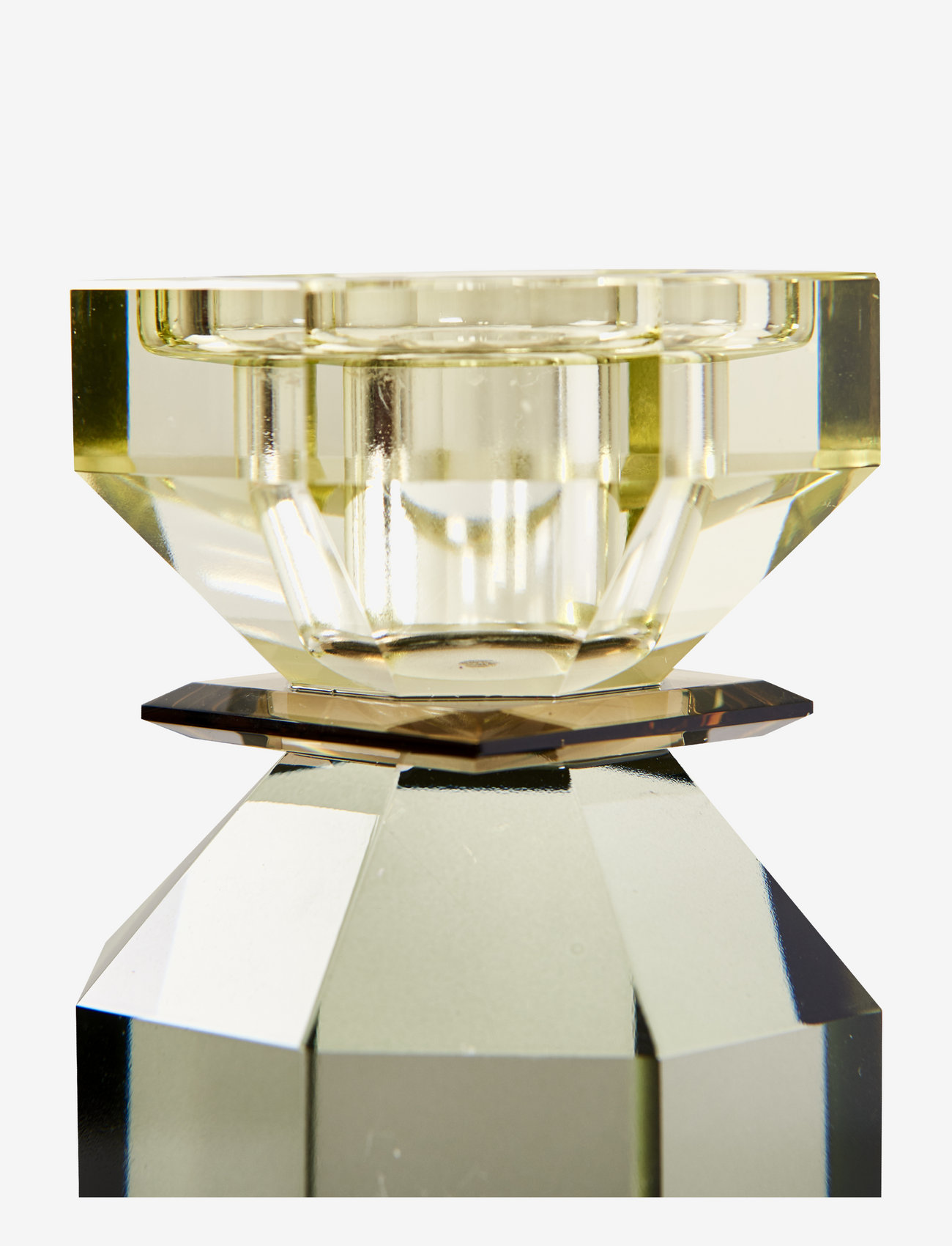 C'est Bon - Crystal candle holder - grey/amber/light yellow - 1