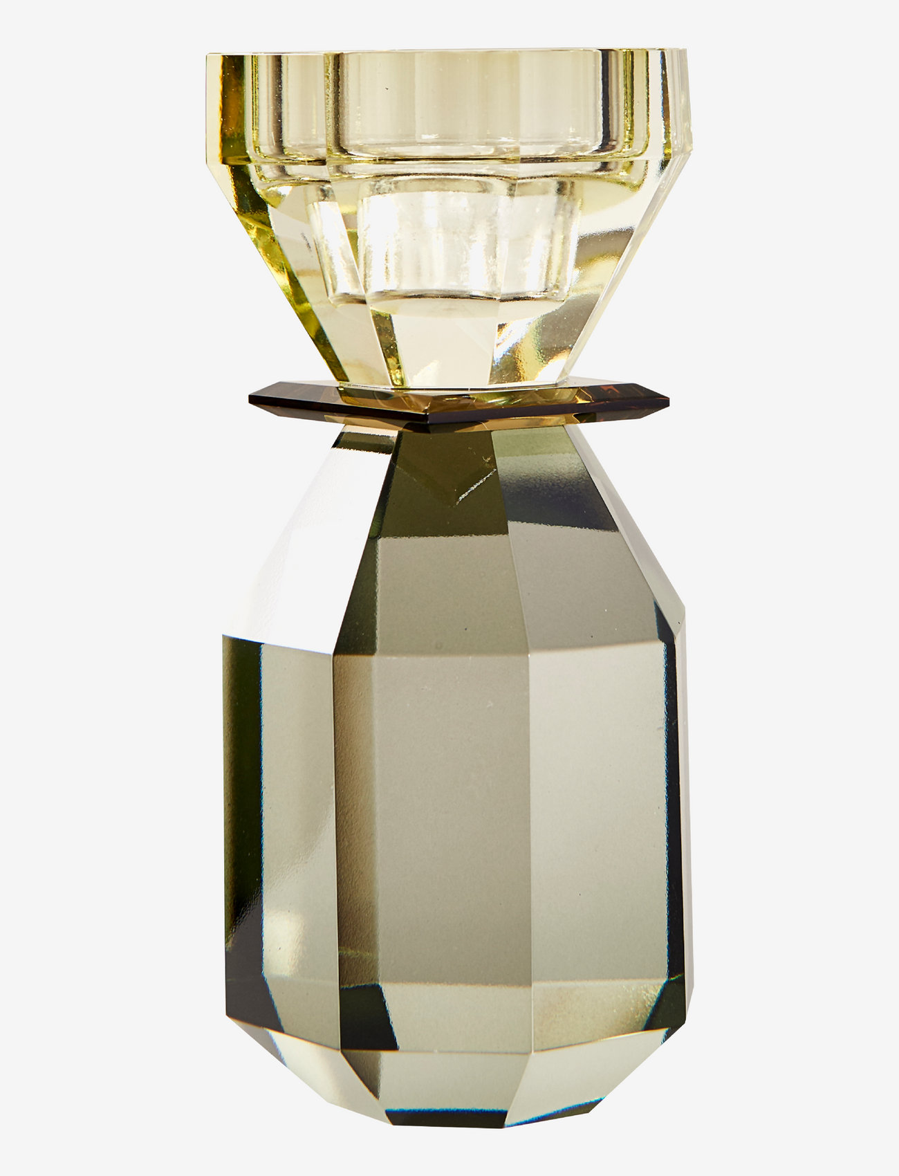 C'est Bon - Crystal candle holder - lysestaker - grey/amber/light yellow - 0