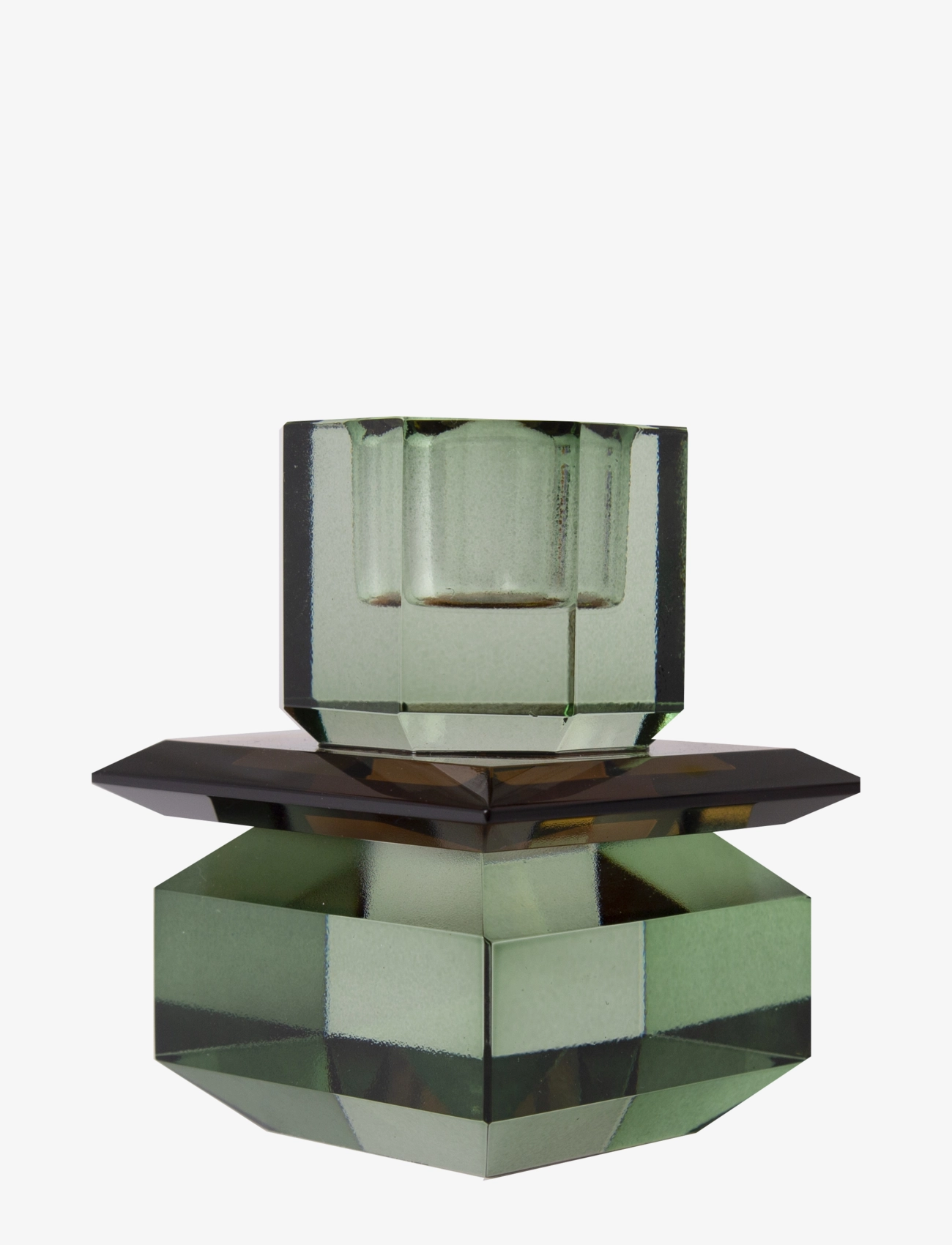 C'est Bon - Crystal candle holder - brown/olive - 1