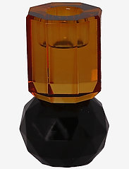 Crystal candle holder - BLACK/AMBER