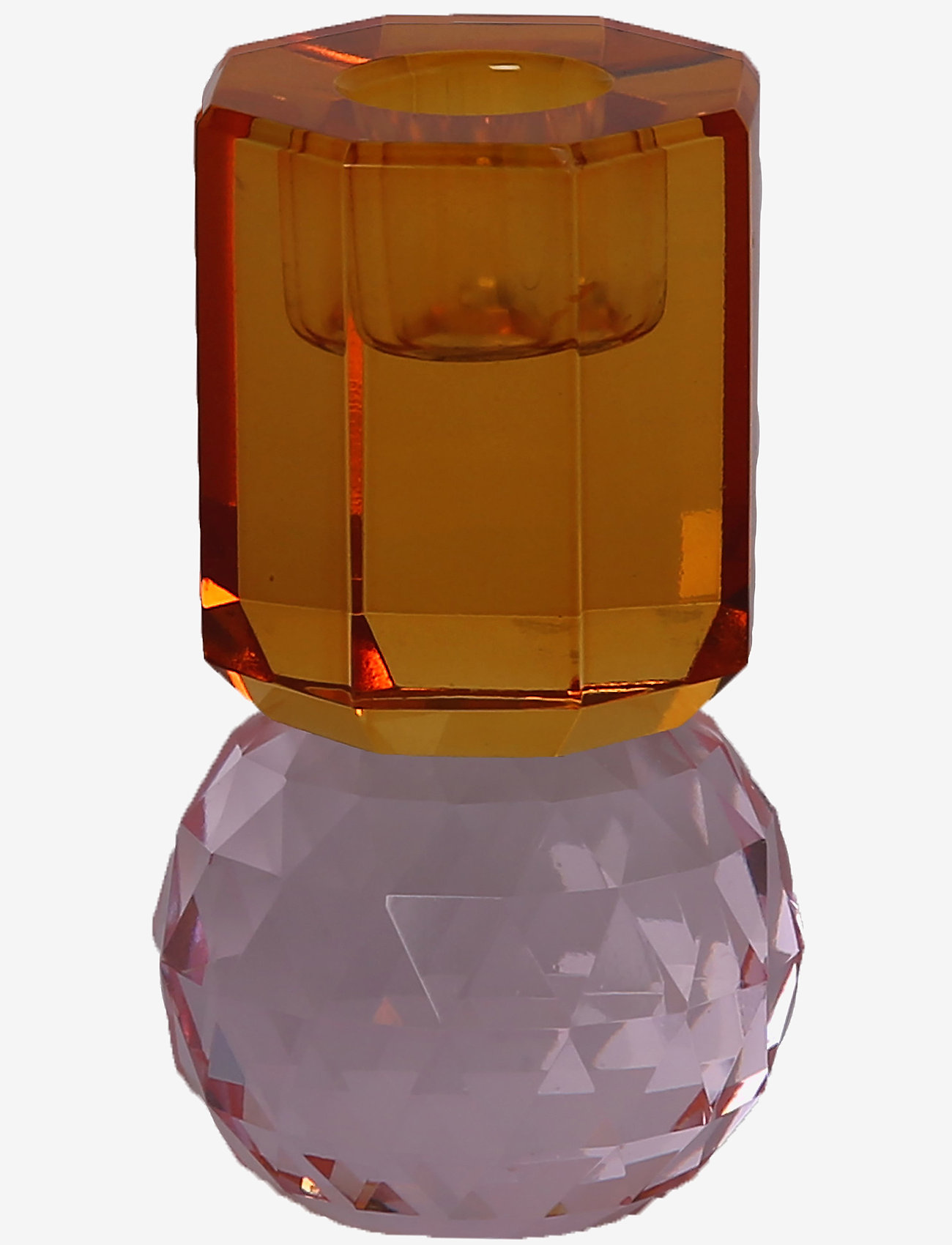 C'est Bon - Crystal candle holder - lägsta priserna - pink/amber - 0