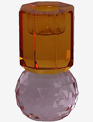 Crystal candle holder - PINK/AMBER