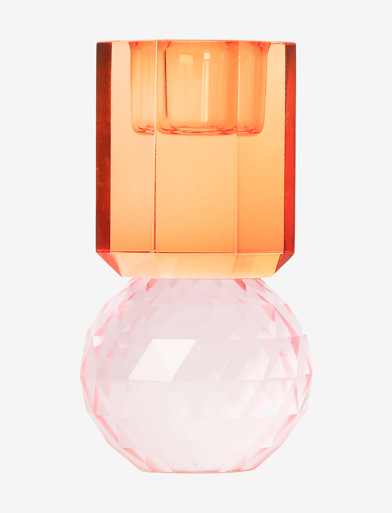 C'est Bon - Krystal lysestage - køb efter pris - pink/amber - 2