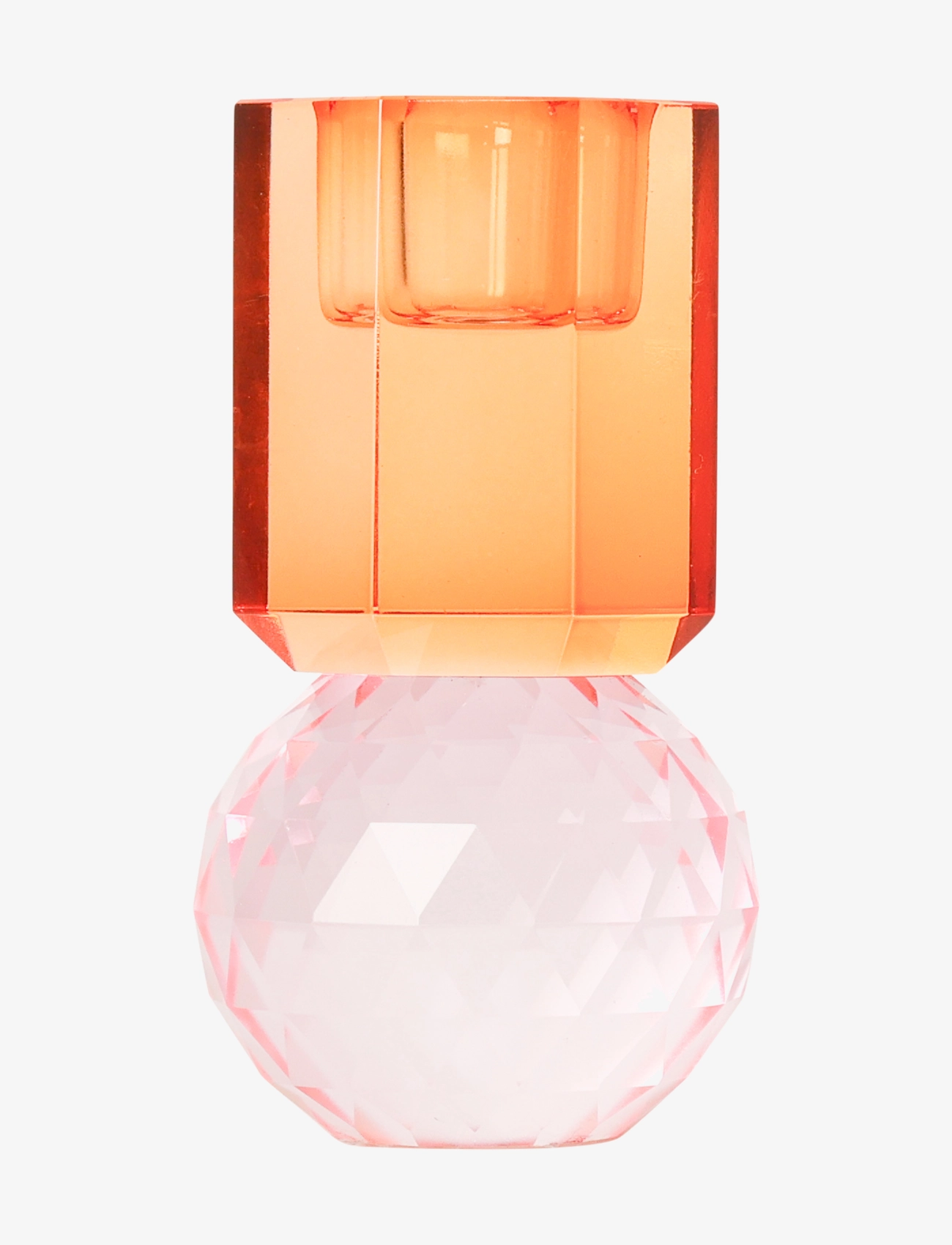C'est Bon - Krystal lysestage - køb efter pris - pink/amber - 2