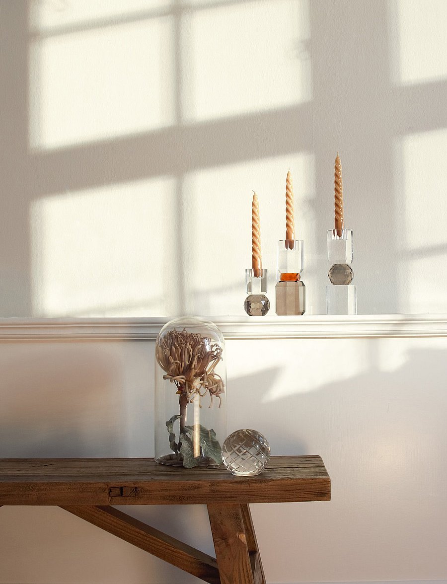 C'est Bon - Crystal candle holder - osta hinna alusel - grey/clear - 0