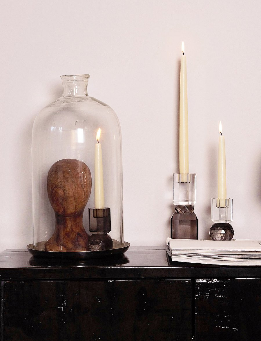C'est Bon - Crystal candle holder - osta hinna alusel - grey/clear - 2