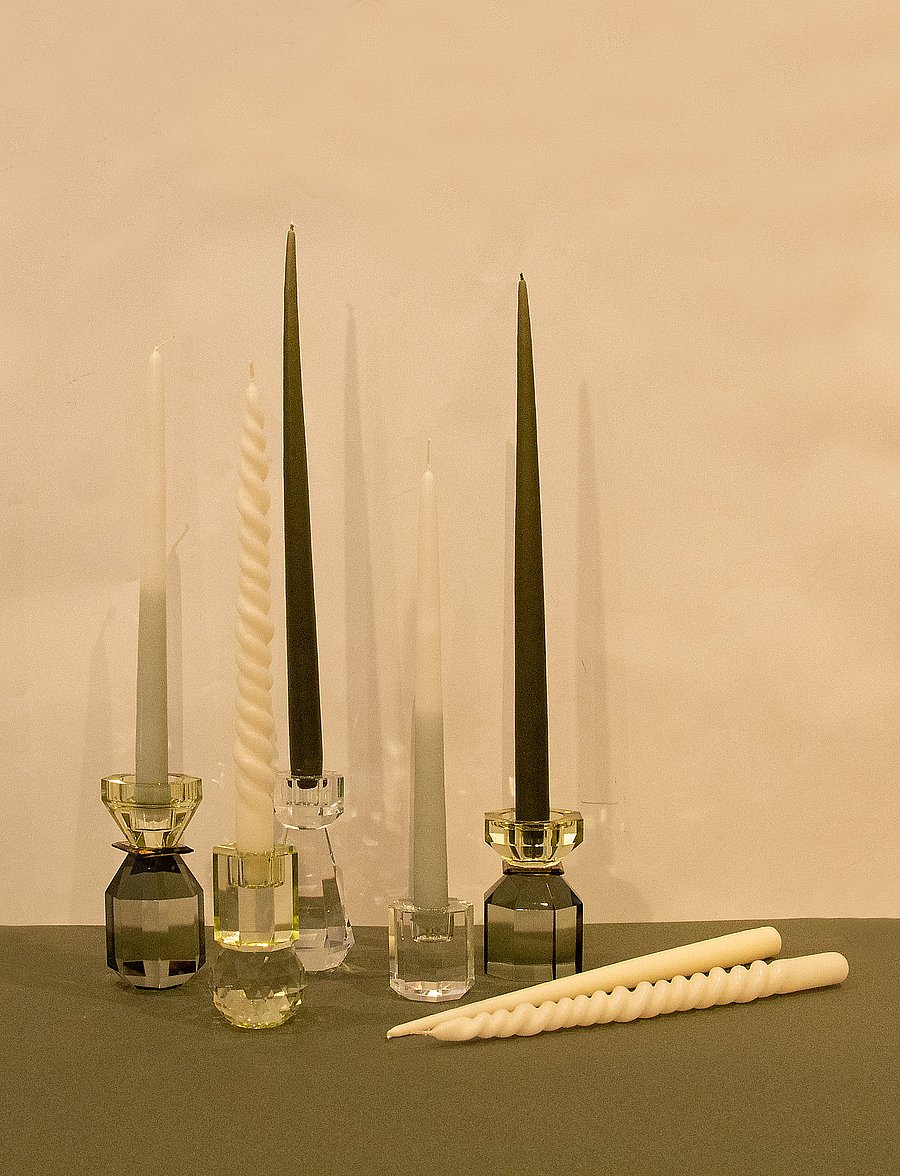 C'est Bon - Crystal candle holder - nach preis einkaufen - light green - 0