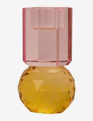 Crystal candle holder - YELLOW/PINK