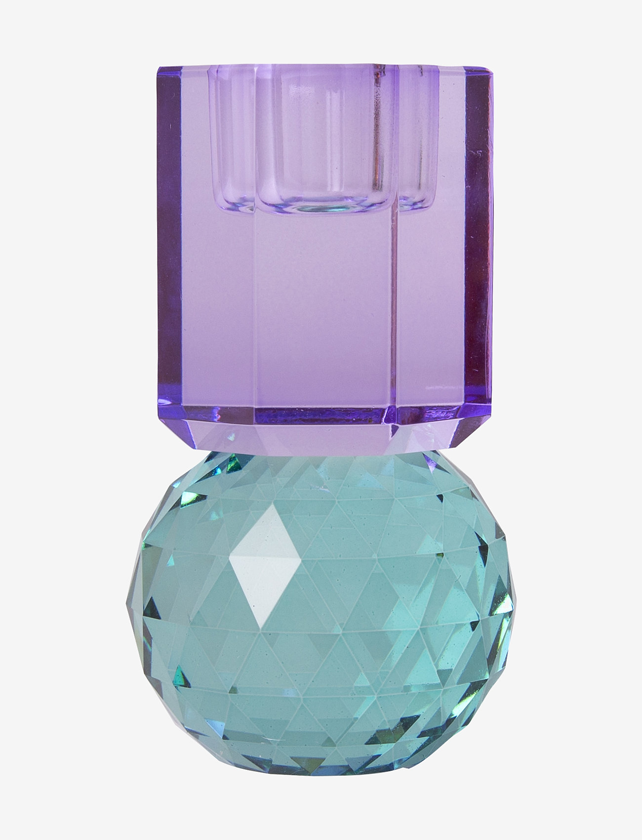 C'est Bon - Crystal candle holder - violet/petrol - 0