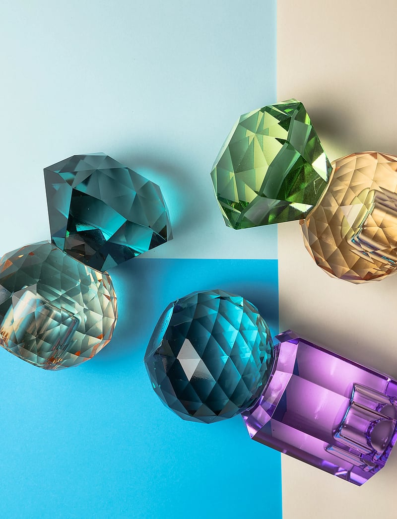 C'est Bon - Crystal candle holder - violet/petrol - 3