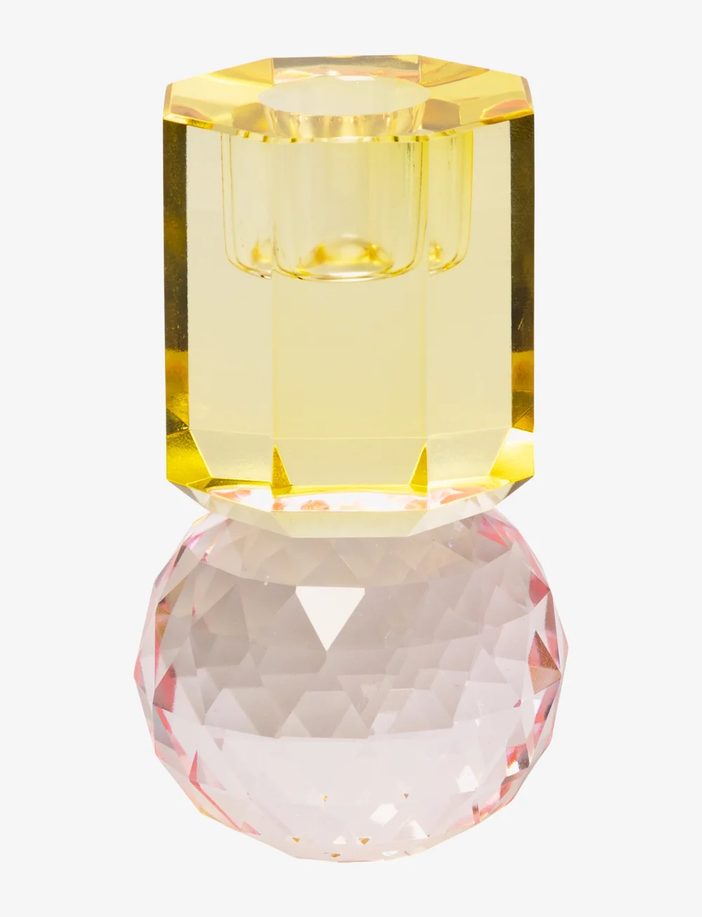 C'est Bon - Crystal candle holder - kerzenständer - light yellow/pink - 0