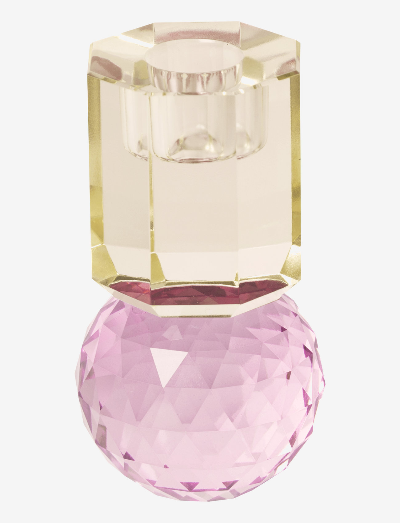 C'est Bon - Crystal candle holder - mažiausios kainos - light yellow/pink - 1