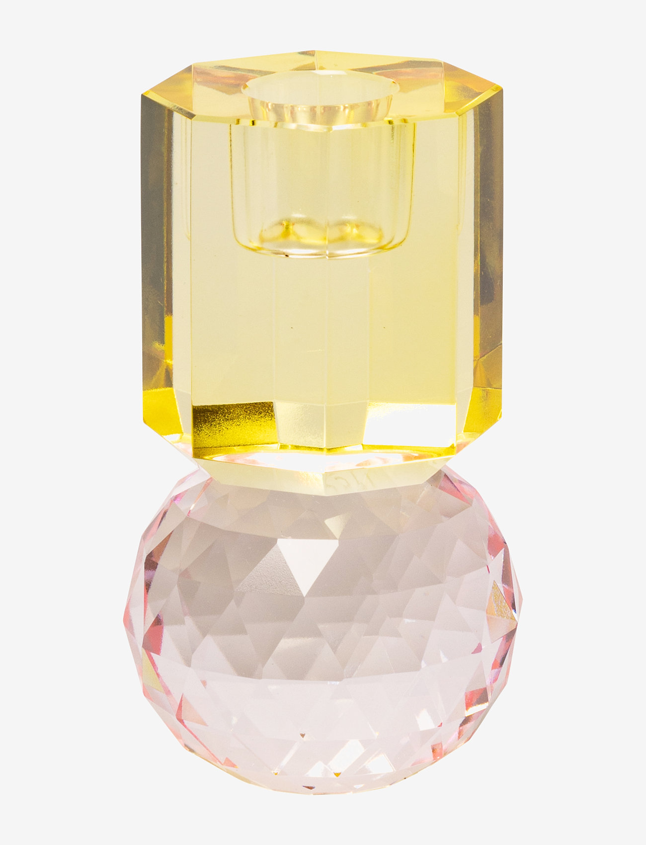 C'est Bon - Crystal candle holder - shop by price - light yellow/pink - 3