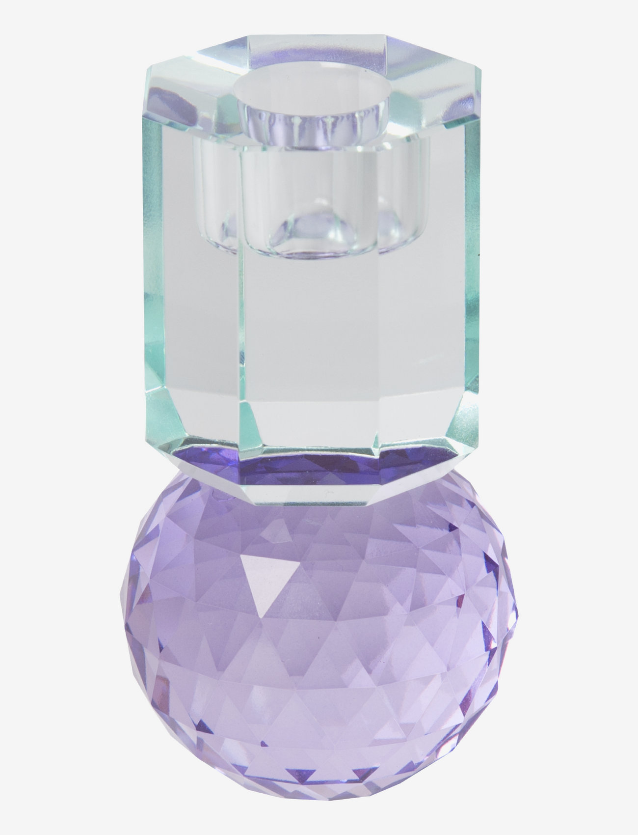 C'est Bon - Crystal candle holder - lägsta priserna - light mint/violet - 1