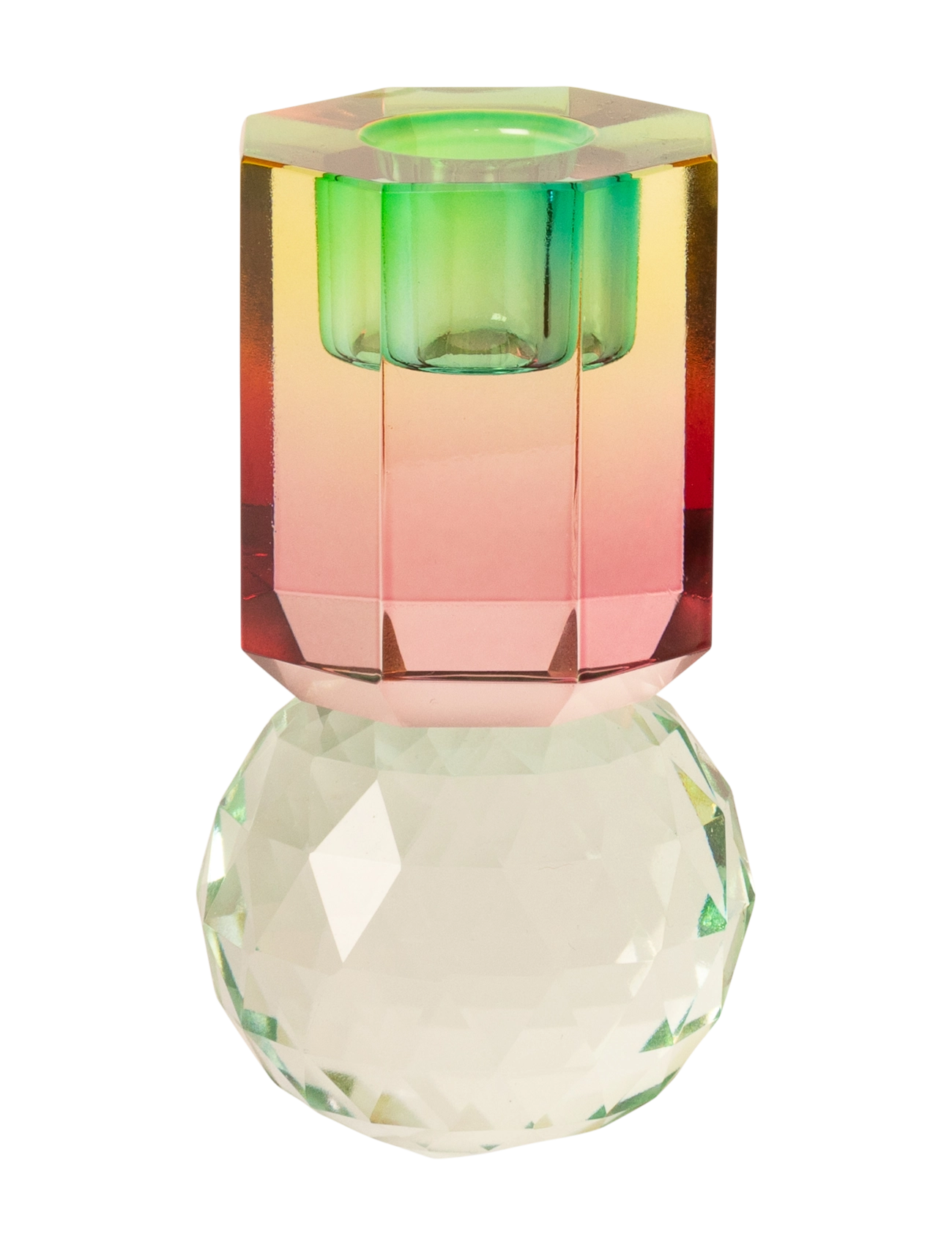 C'EST BON Crystal Candle Holder Patterned - H 10.5CM - Unisex