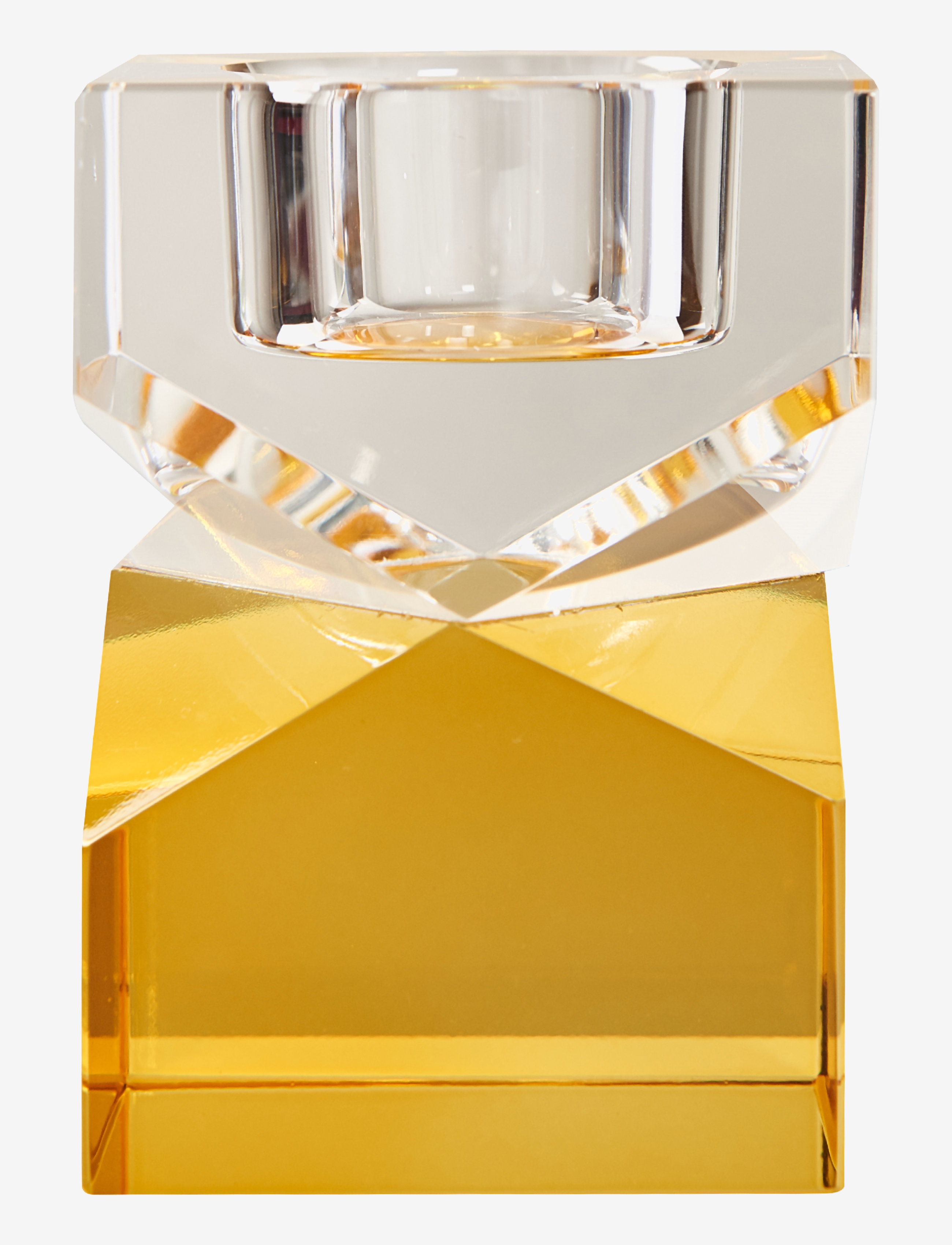 C'est Bon - Crystal candle holder - najniższe ceny - yellow/clear - 1