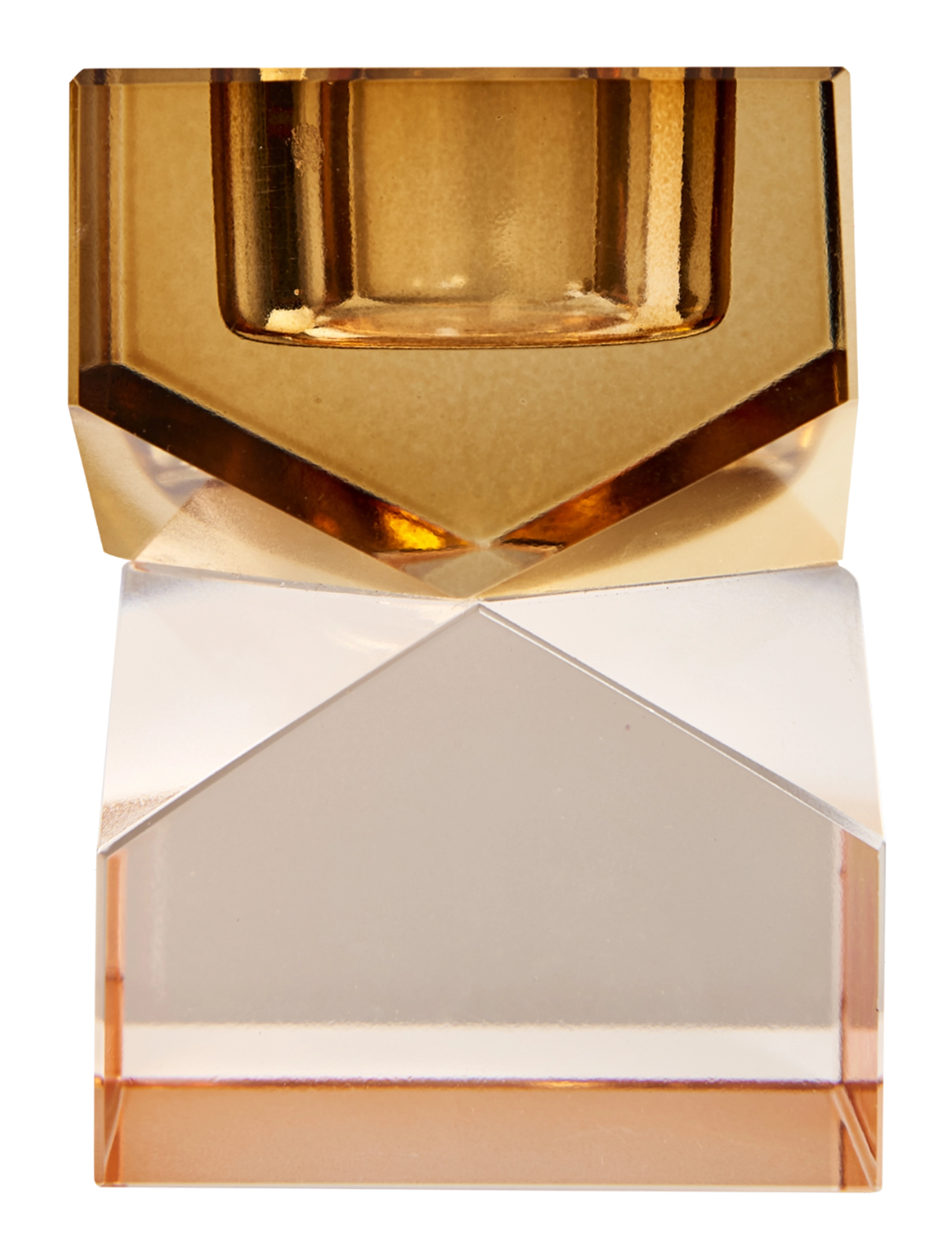 C'est Bon - Crystal candle holder - light brown/peach - 1