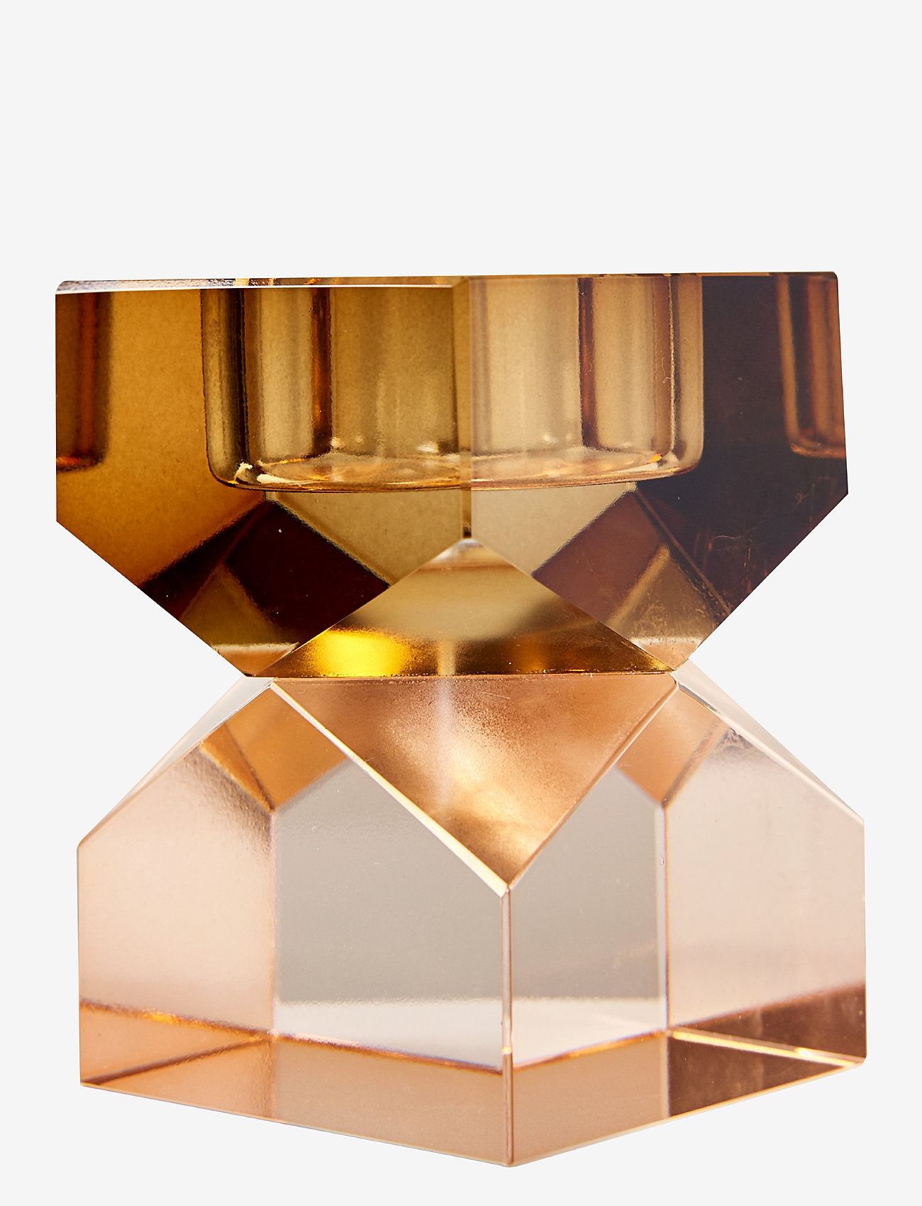 C'est Bon - Crystal candle holder - light brown/peach - 0