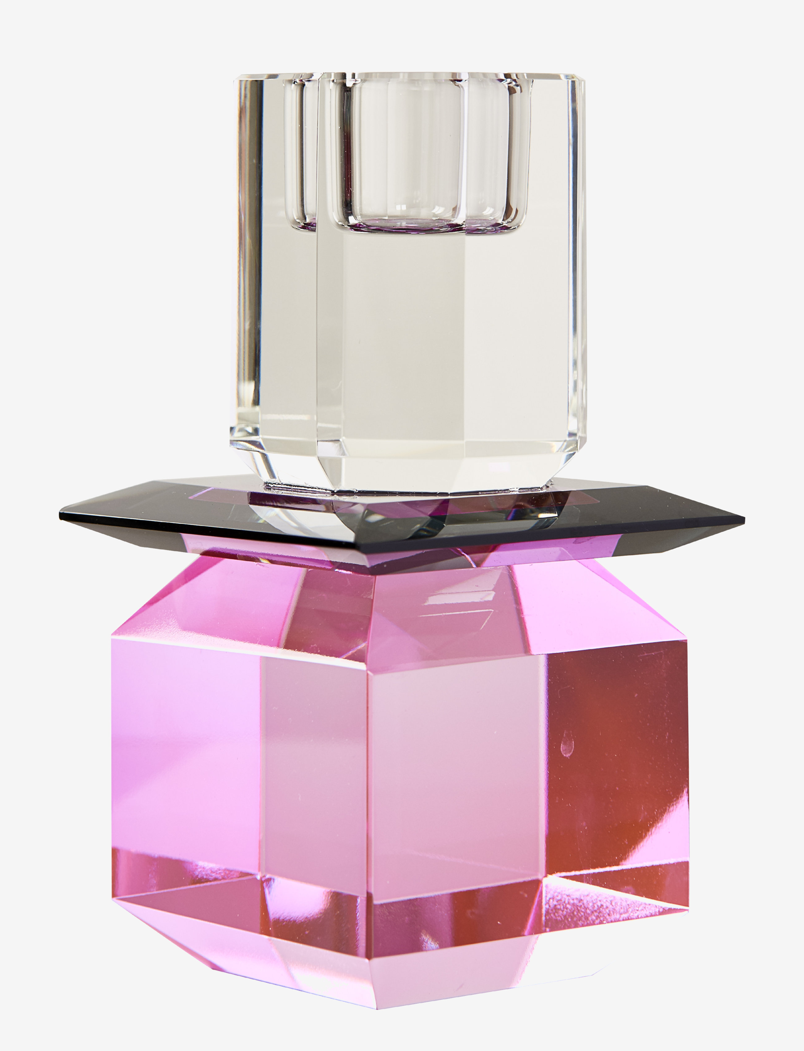 C'est Bon - Crystal candle holder - kerzenständer - pink/grey/clear - 1