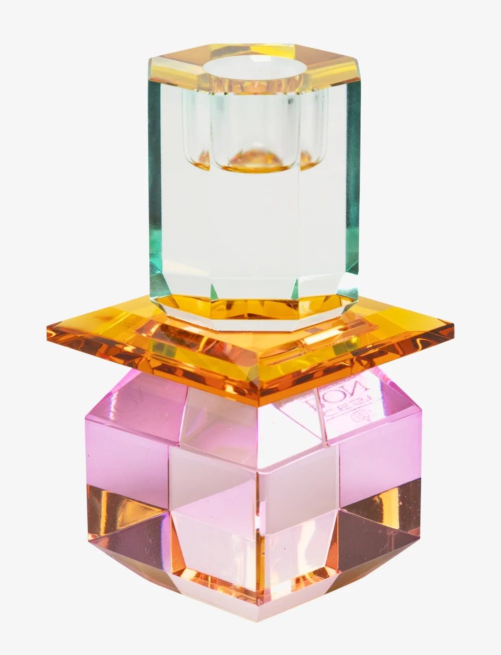 C'est Bon - Crystal candle holder - kerzenständer - violet/amber/light mint - 0