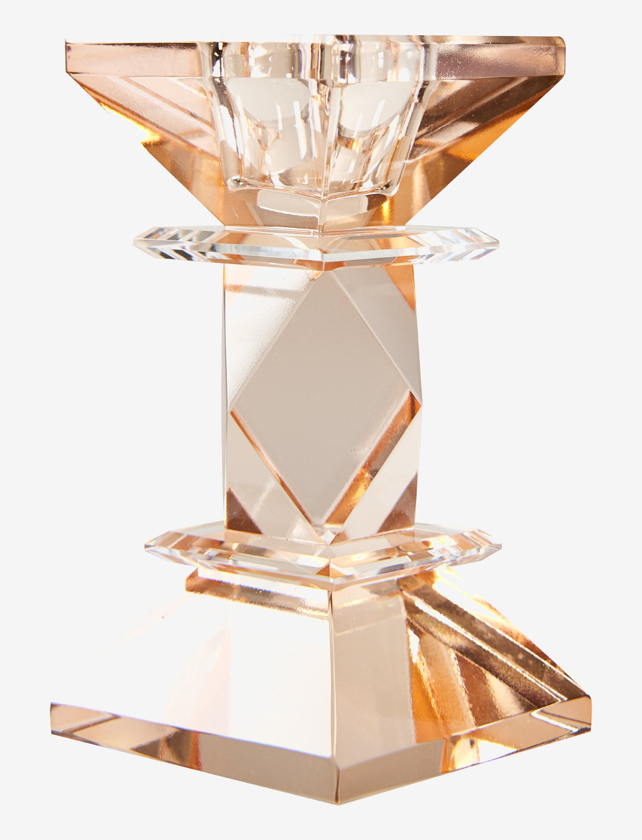 C'est Bon - Crystal candle holder - lägsta priserna - clear/peach - 1