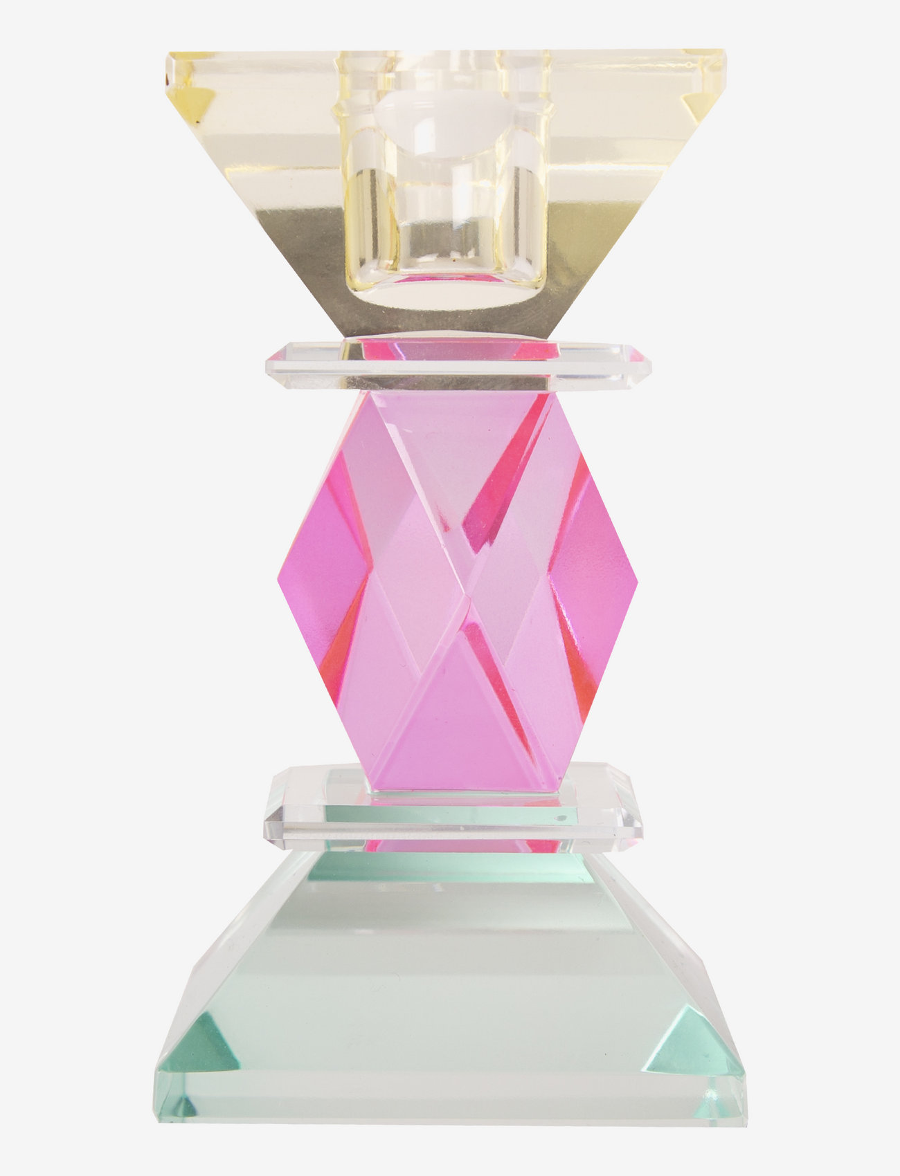 C'est Bon - Crystal candle holder - mažiausios kainos - light yellow/clear/pink/light mint - 0