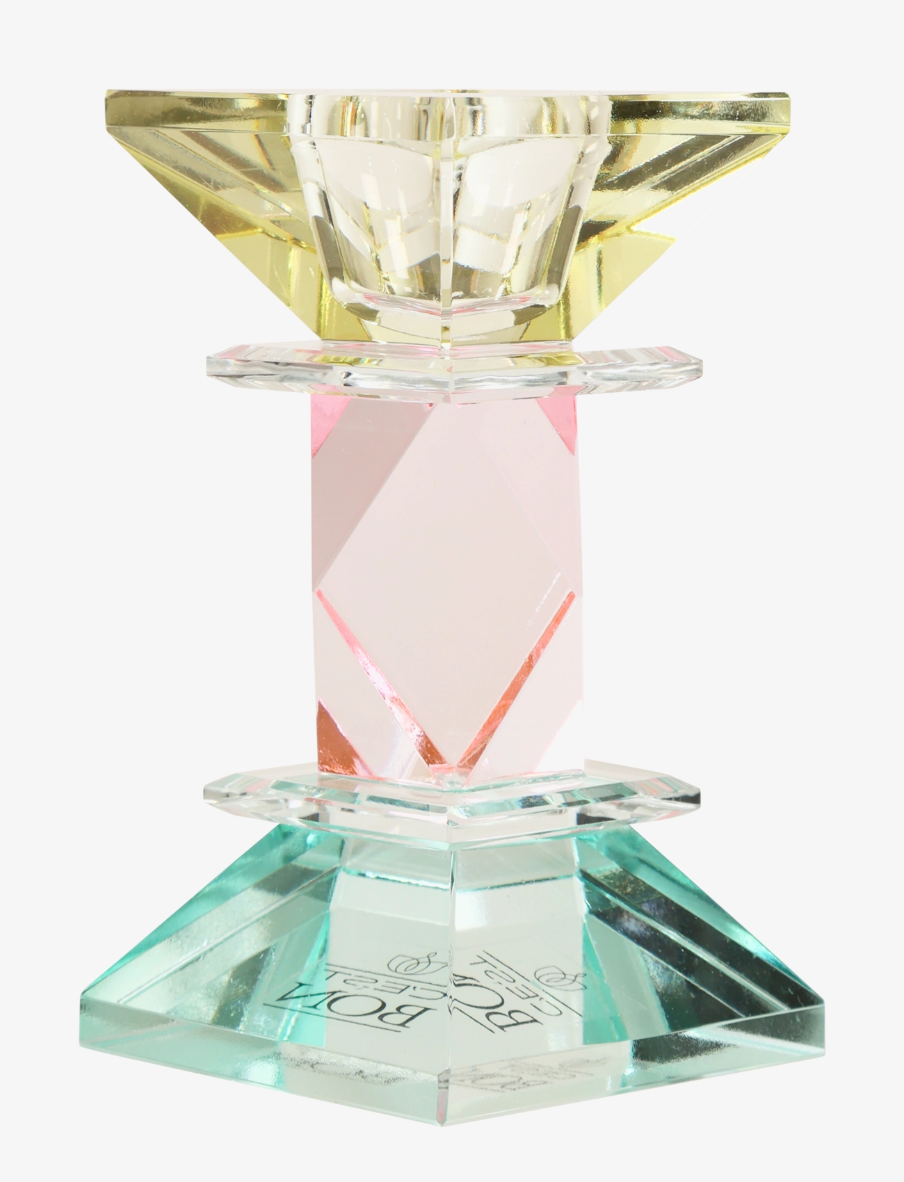 C'est Bon - Crystal candle holder - light yellow/clear/pink/light mint - 1