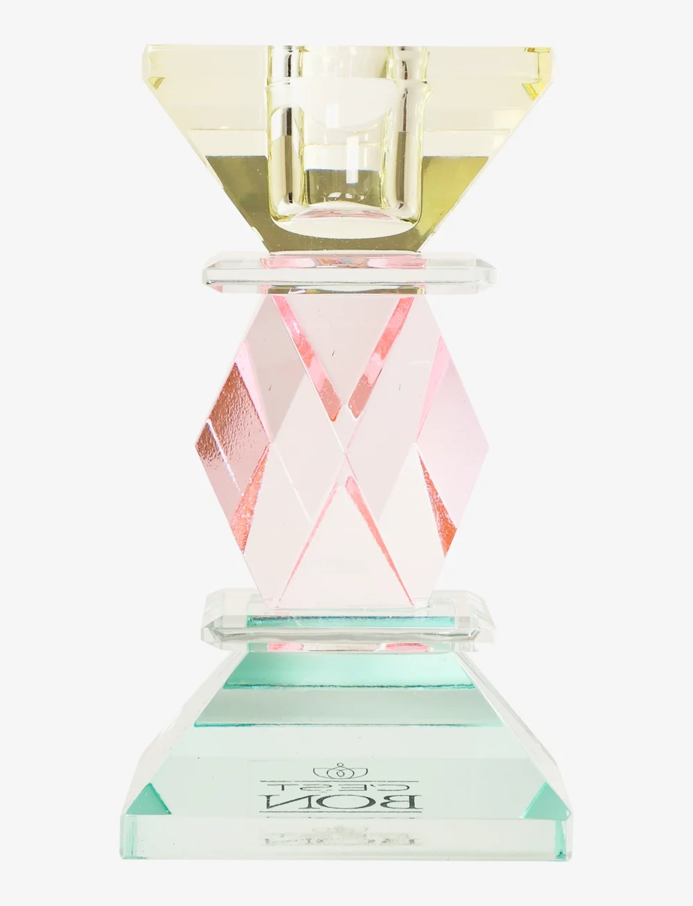 C'est Bon - Crystal candle holder - kerzenständer - light yellow/clear/pink/light mint - 3