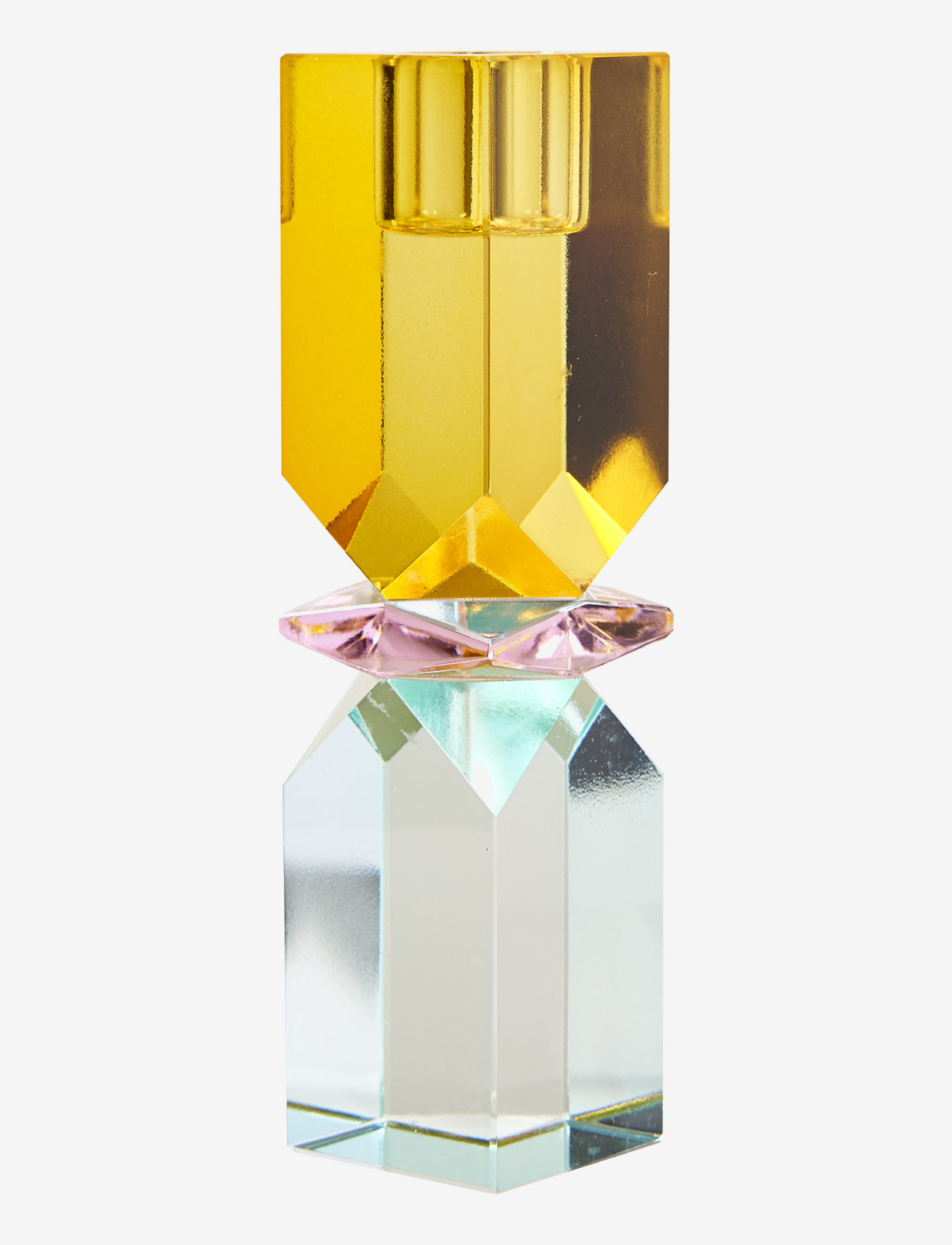 C'est Bon - Crystal candle holder - mažiausios kainos - yellow/pink/light mint - 1