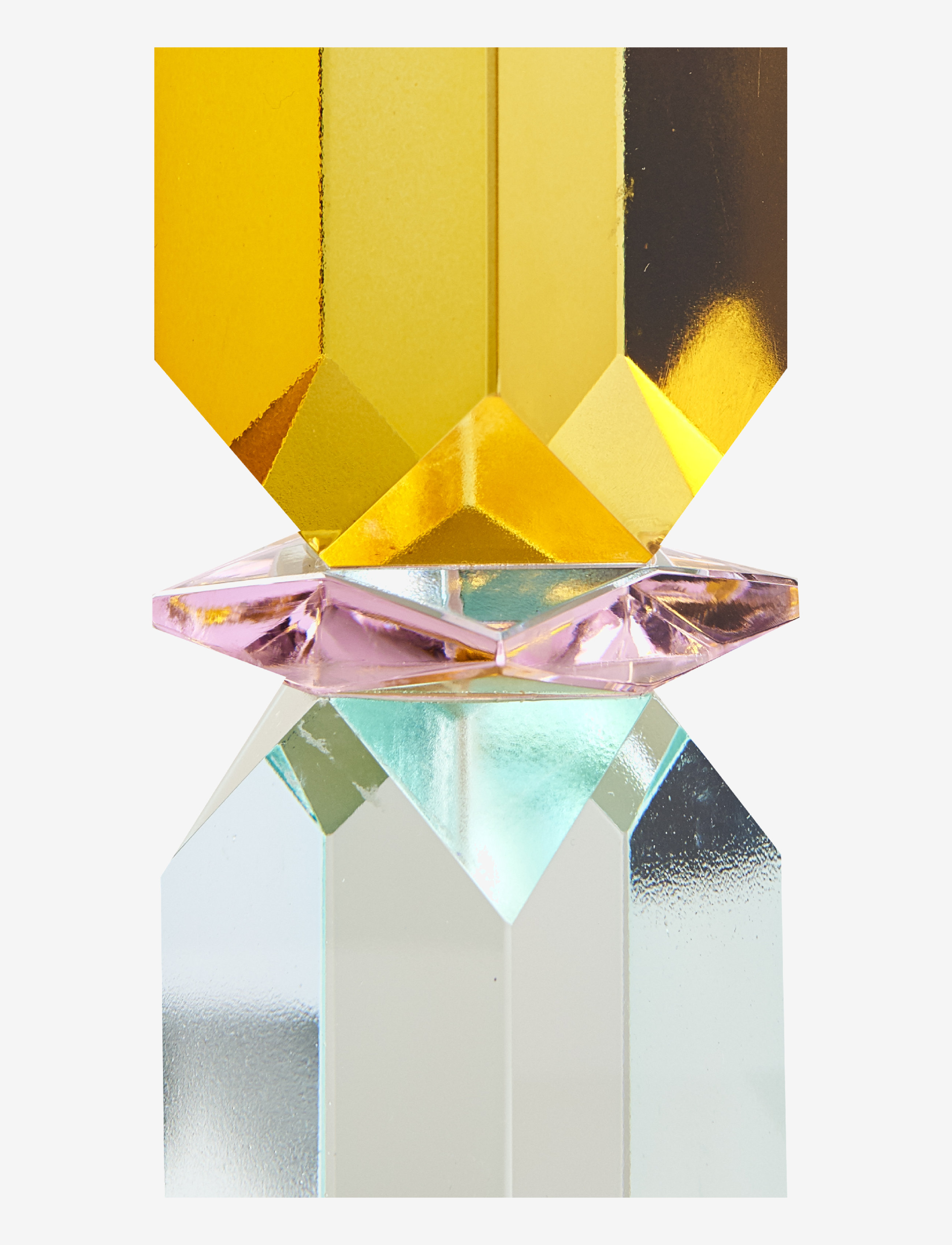 C'est Bon - Crystal candle holder - kerzenständer - yellow/pink/light mint - 2