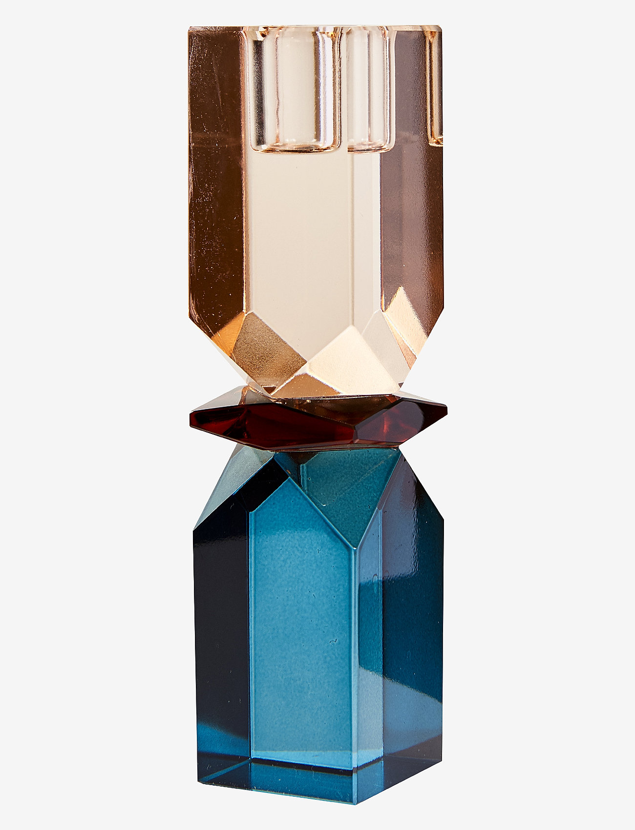 C'est Bon - Crystal candle holder - peach/amber/blue - 1