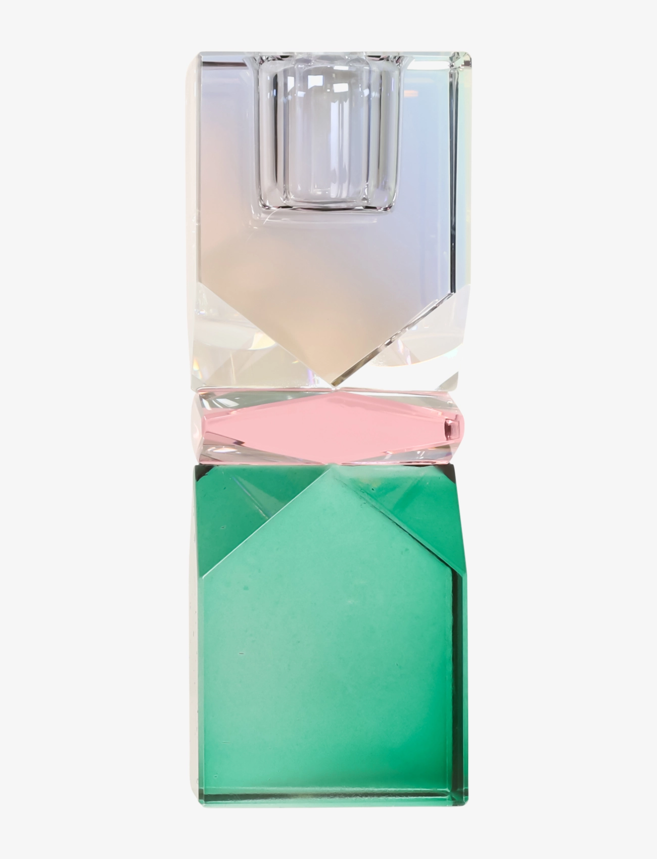 Crystal candle holder - RAINBOW/PINK/D. GREEN