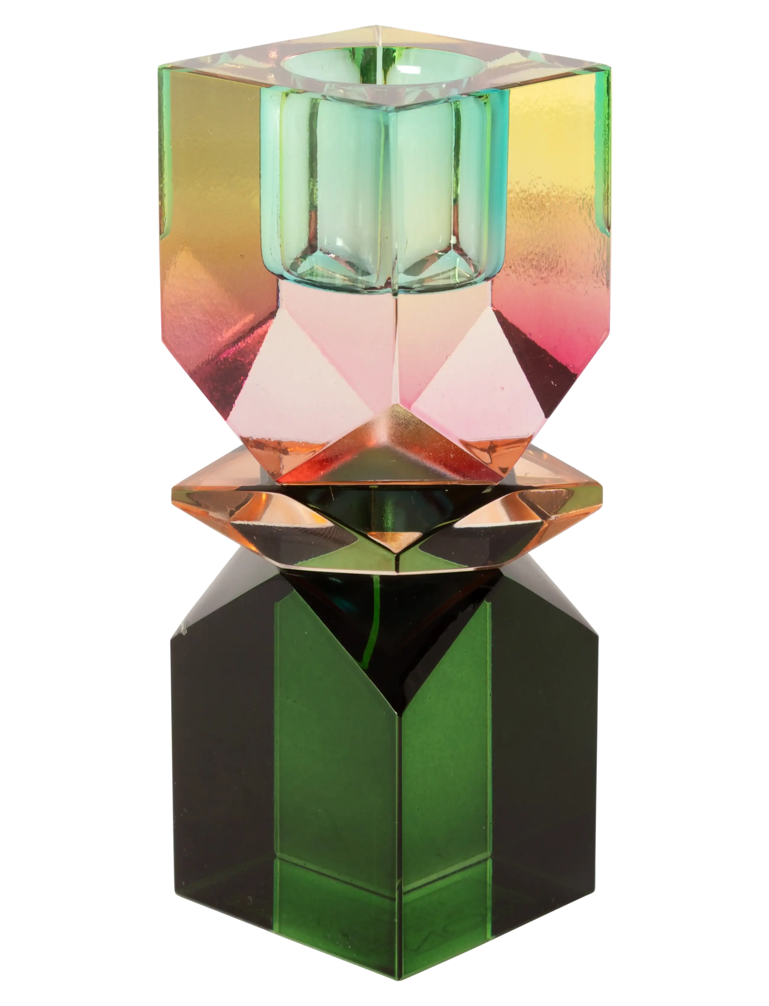 C'est Bon Crystal holder, green/peach/pink ombre, 11x4x4 cm - Neuheiten - GREEN/PEACH/PINK OMBRE / multi