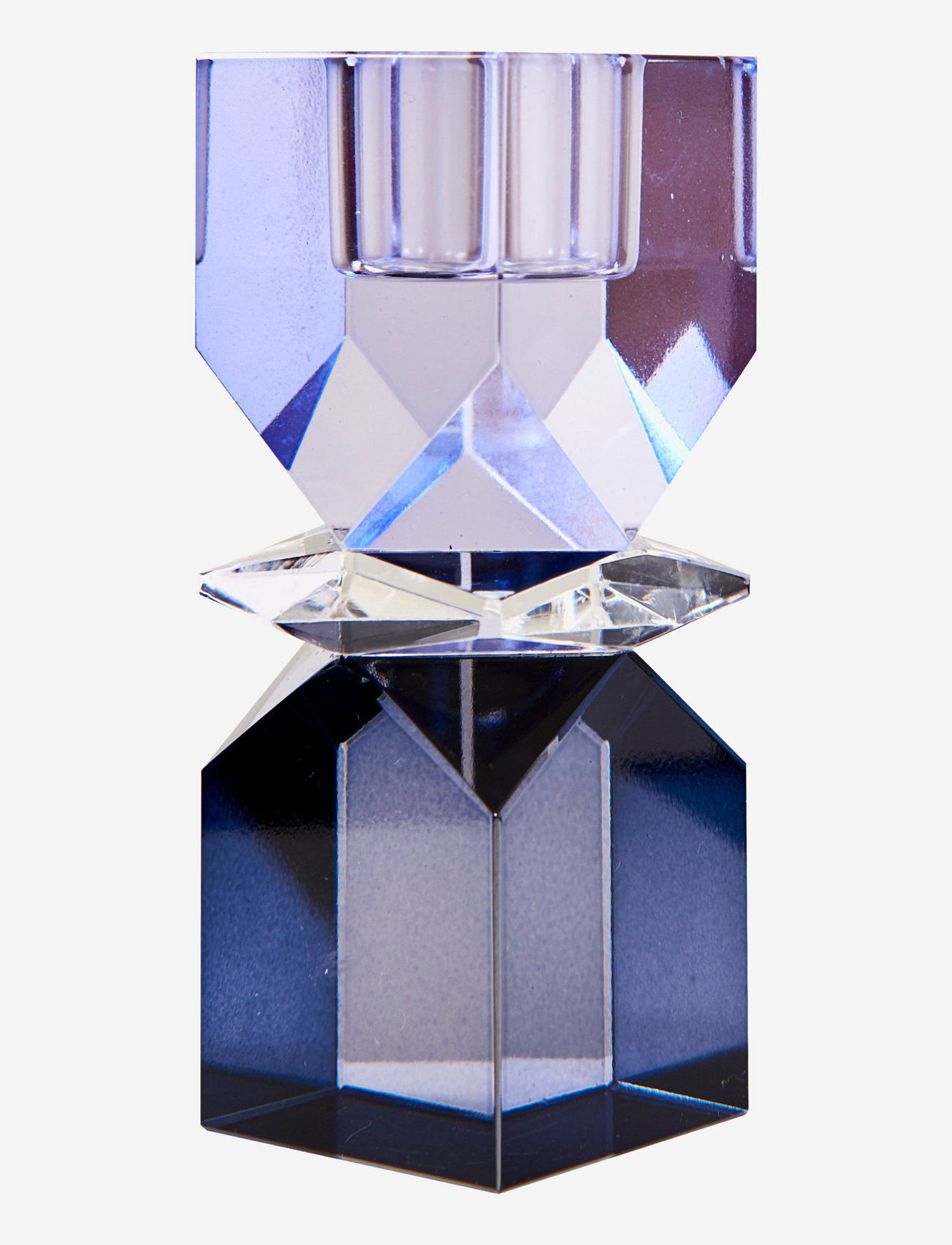 C'est Bon - Crystal candle holder - lowest prices - blue/clear/blue - 1