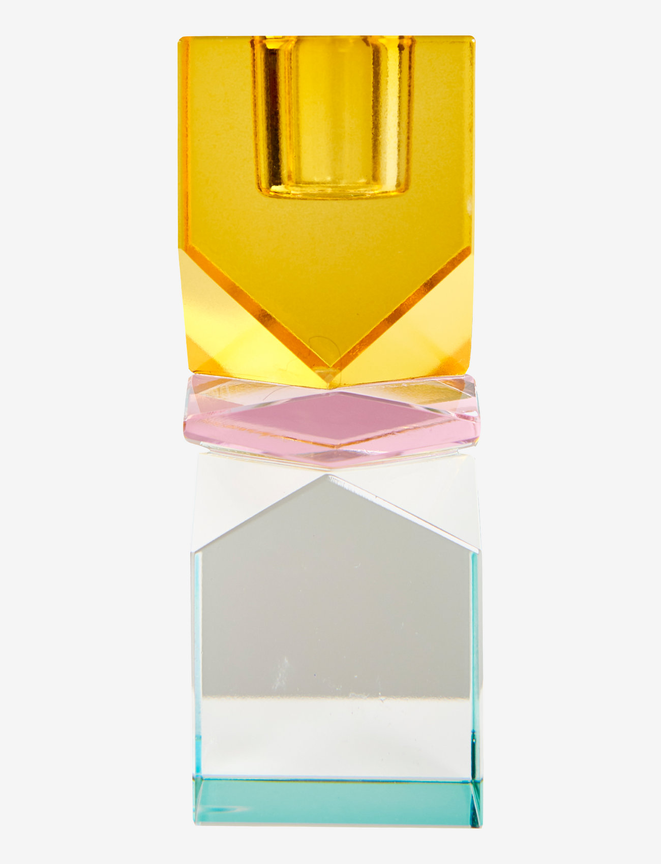 C'est Bon - Crystal candle holder - mažiausios kainos - yellow/pink/light mint - 0