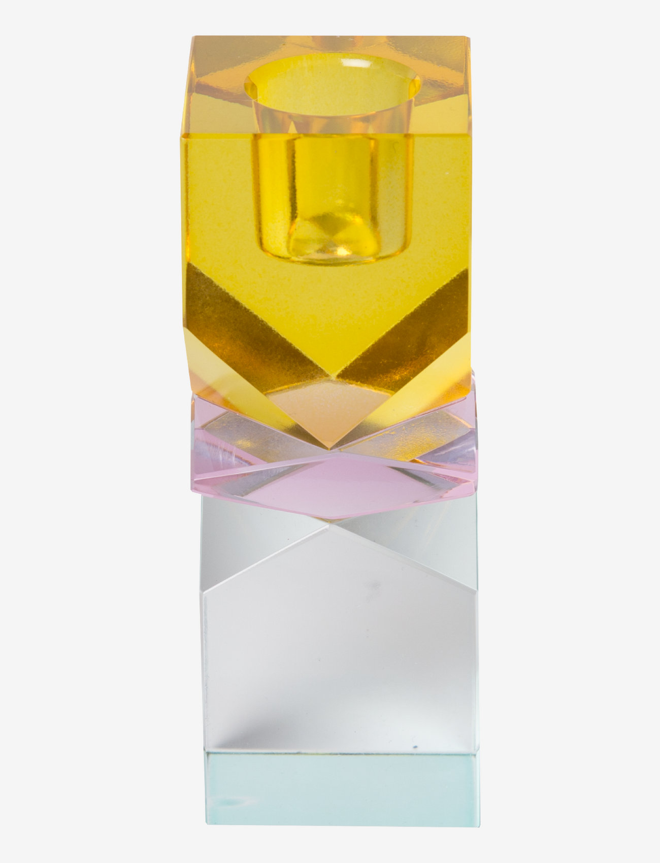 C'est Bon - Crystal candle holder - mažiausios kainos - yellow/pink/light mint - 1