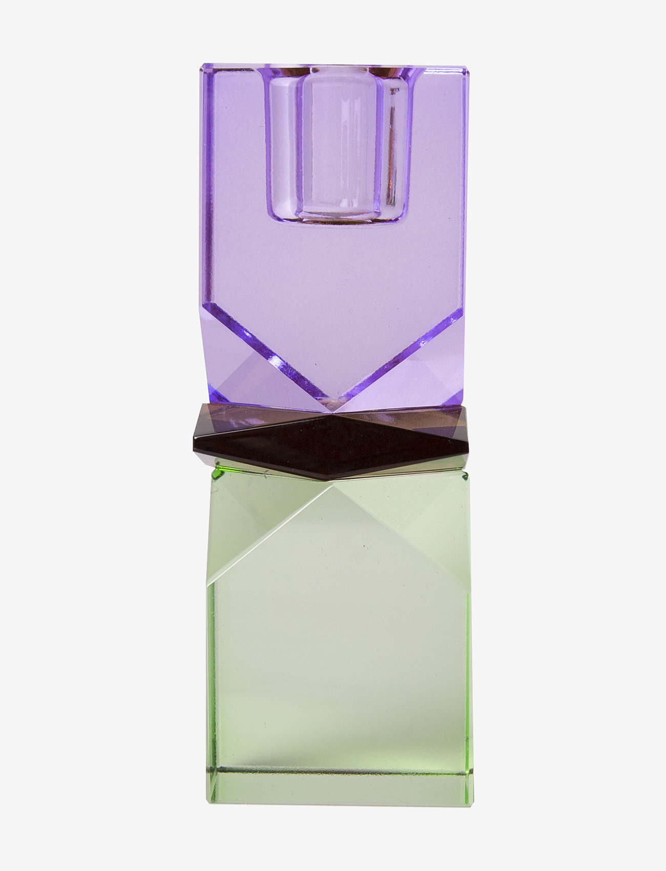 C'est Bon - Crystal candle holder - violet/light brown/mint - 0