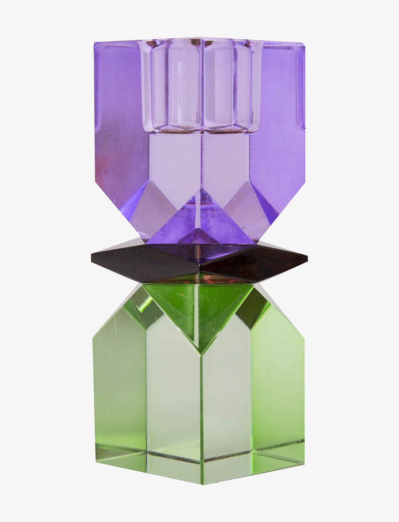 C'est Bon - Crystal candle holder - violet/light brown/mint - 1