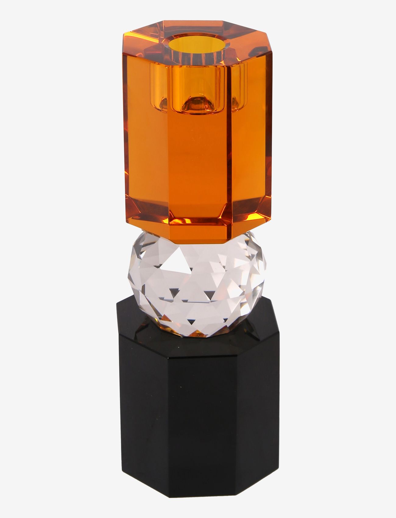 C'est Bon - Crystal candle holder - kerzenständer - black/clear/amber - 0