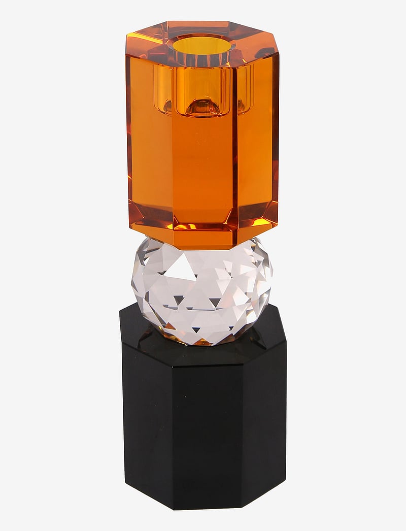 C'est Bon - Crystal candle holder - candlesticks - black/clear/amber - 1