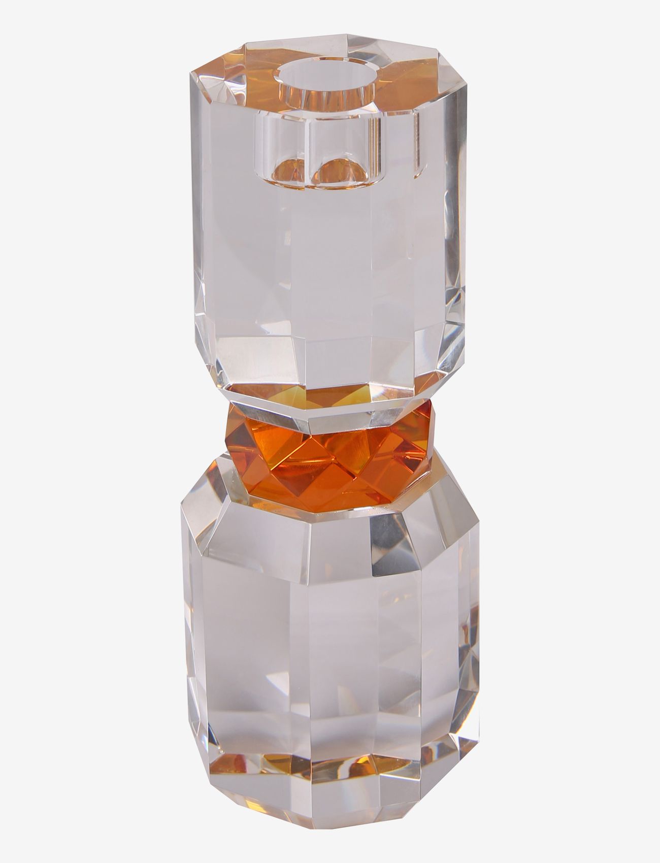 C'est Bon - Crystal candle holder - candlesticks - amber/clear - 0