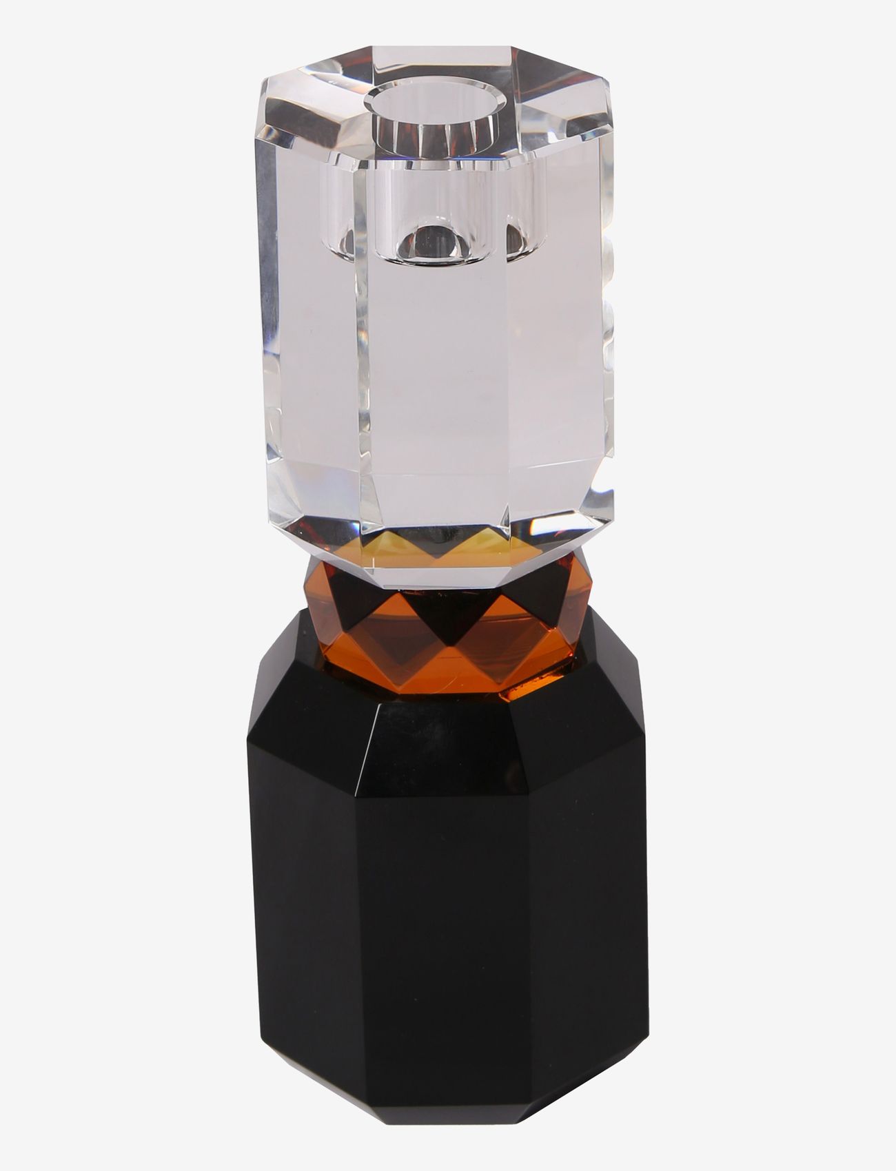 C'est Bon - Crystal candle holder - kerzenständer - black/amber/clear - 0