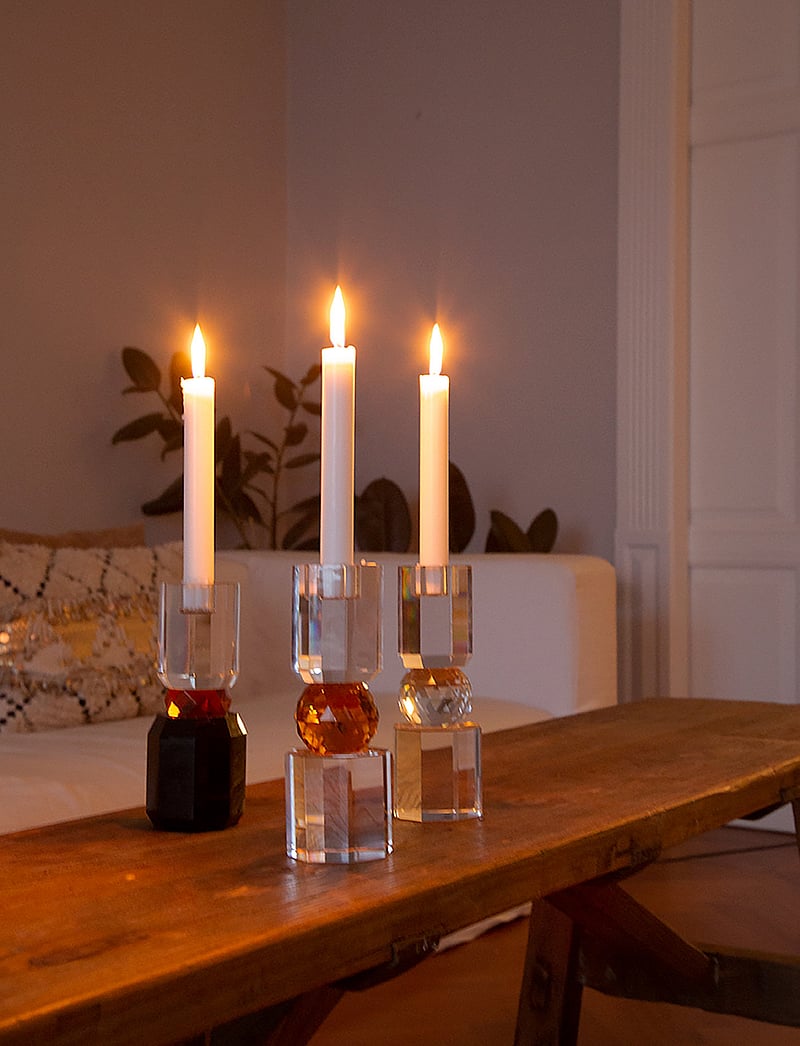 C'est Bon - Crystal candle holder - küünlajalad - black/amber/clear - 1