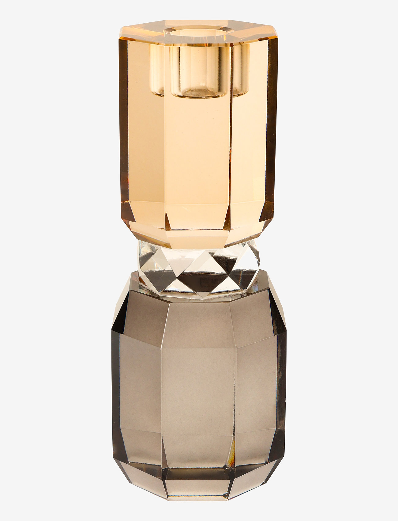 C'est Bon - Crystal candle holder - light brown/clear/smoked gray - 0