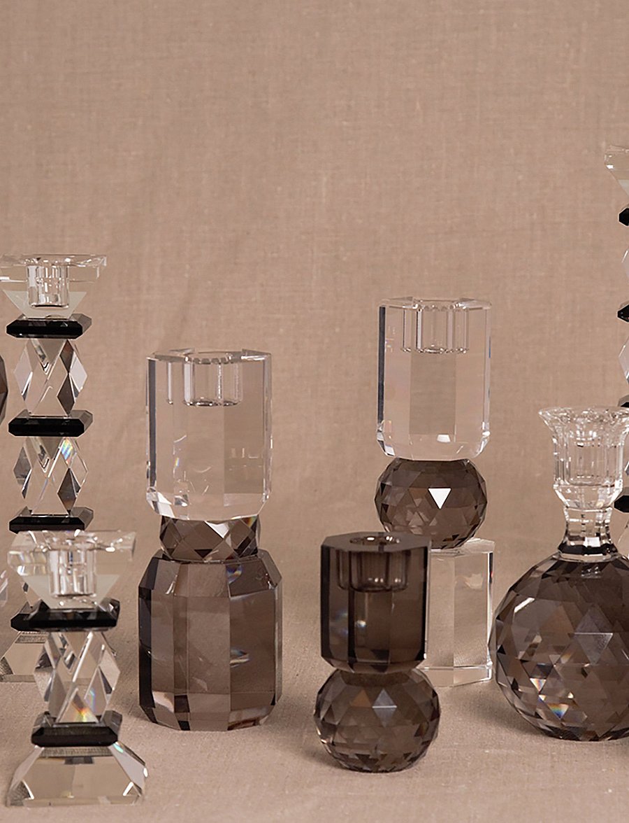 C'est Bon - Crystal candle holder - küünlajalad - grey - 1