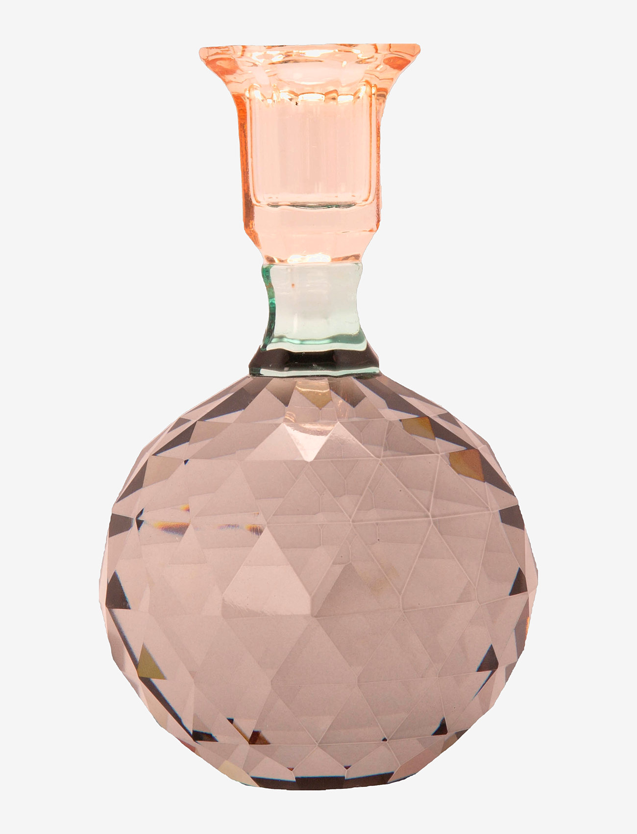 C'est Bon - Crystal candle holder - grey/light mint/peach - 0