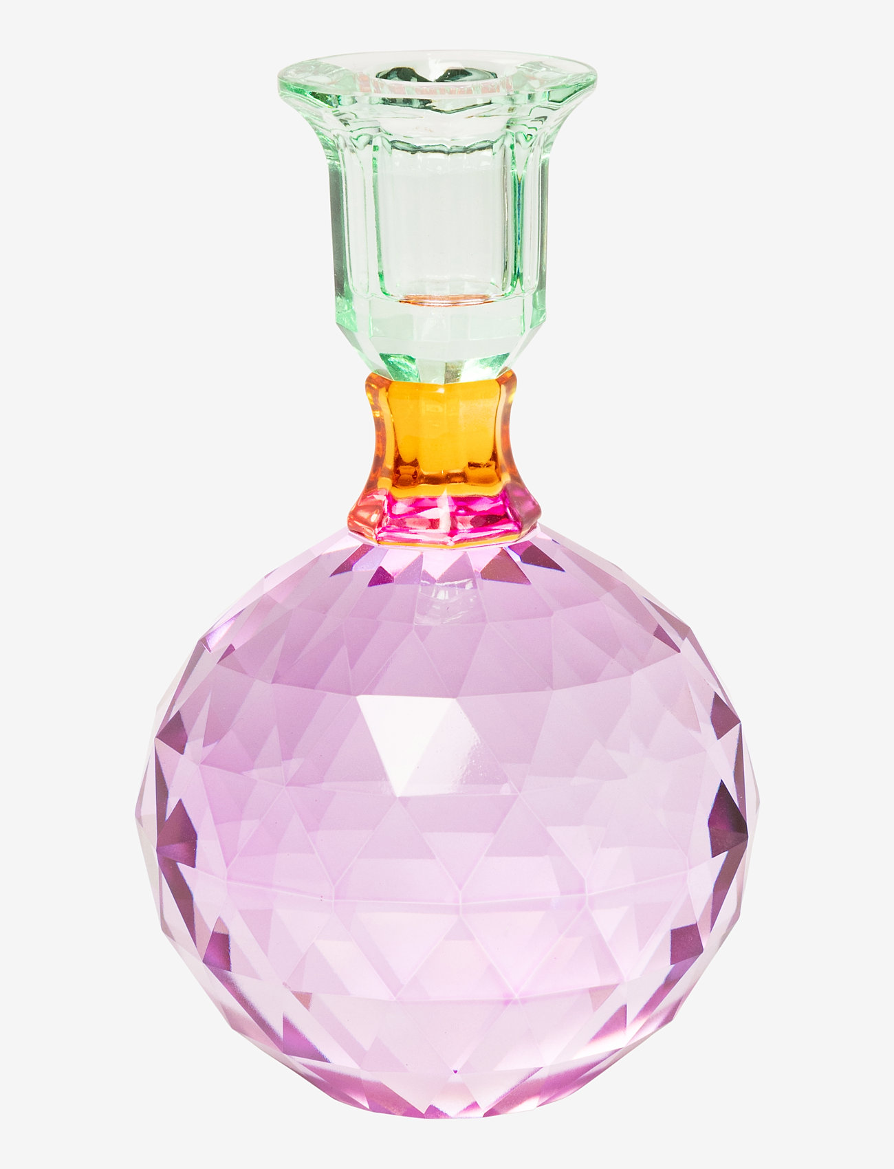C'est Bon - Crystal candle holder - violet/amber/light mint - 0