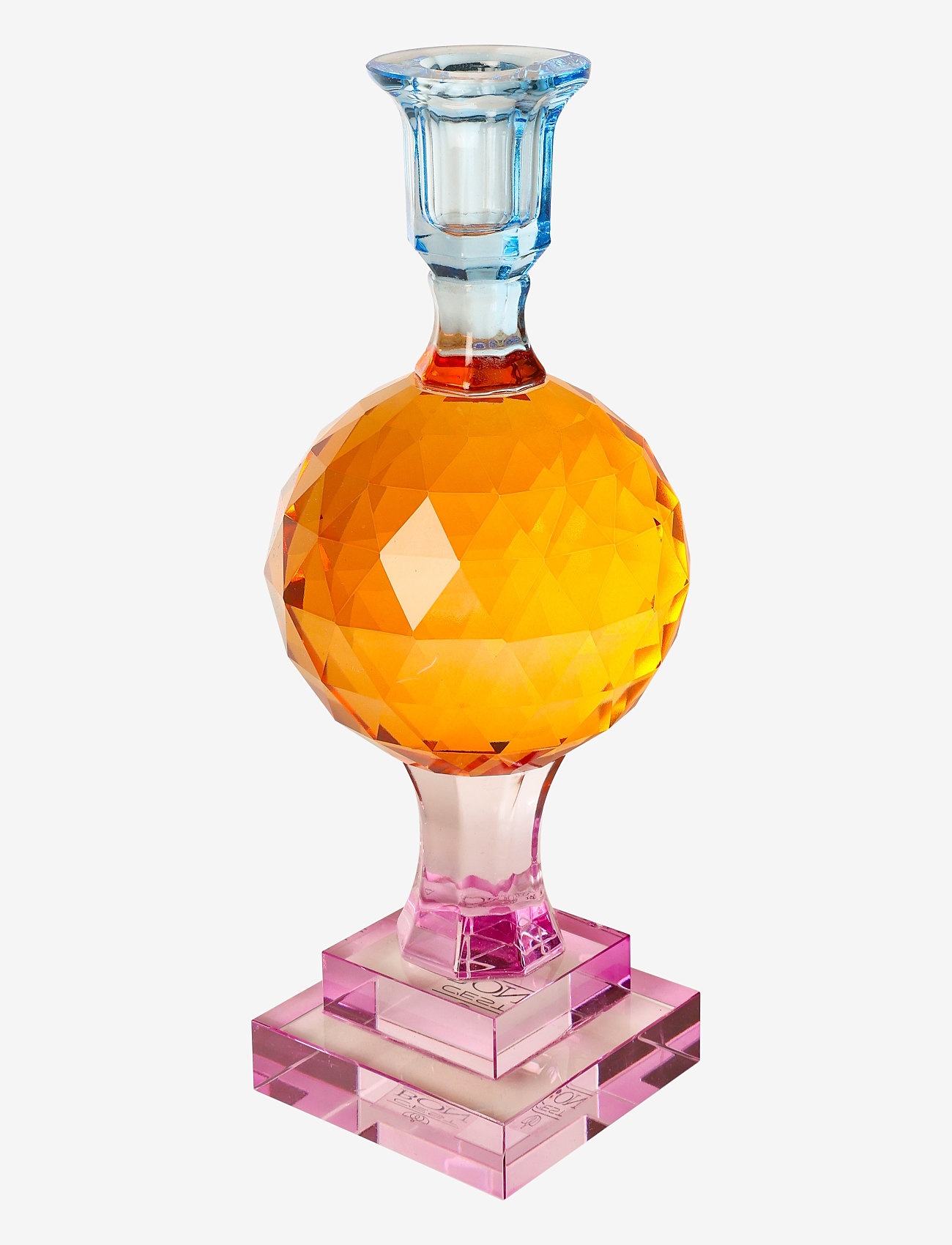 C'est Bon - Crystal candle holder - violet/amber/cobolt - 0