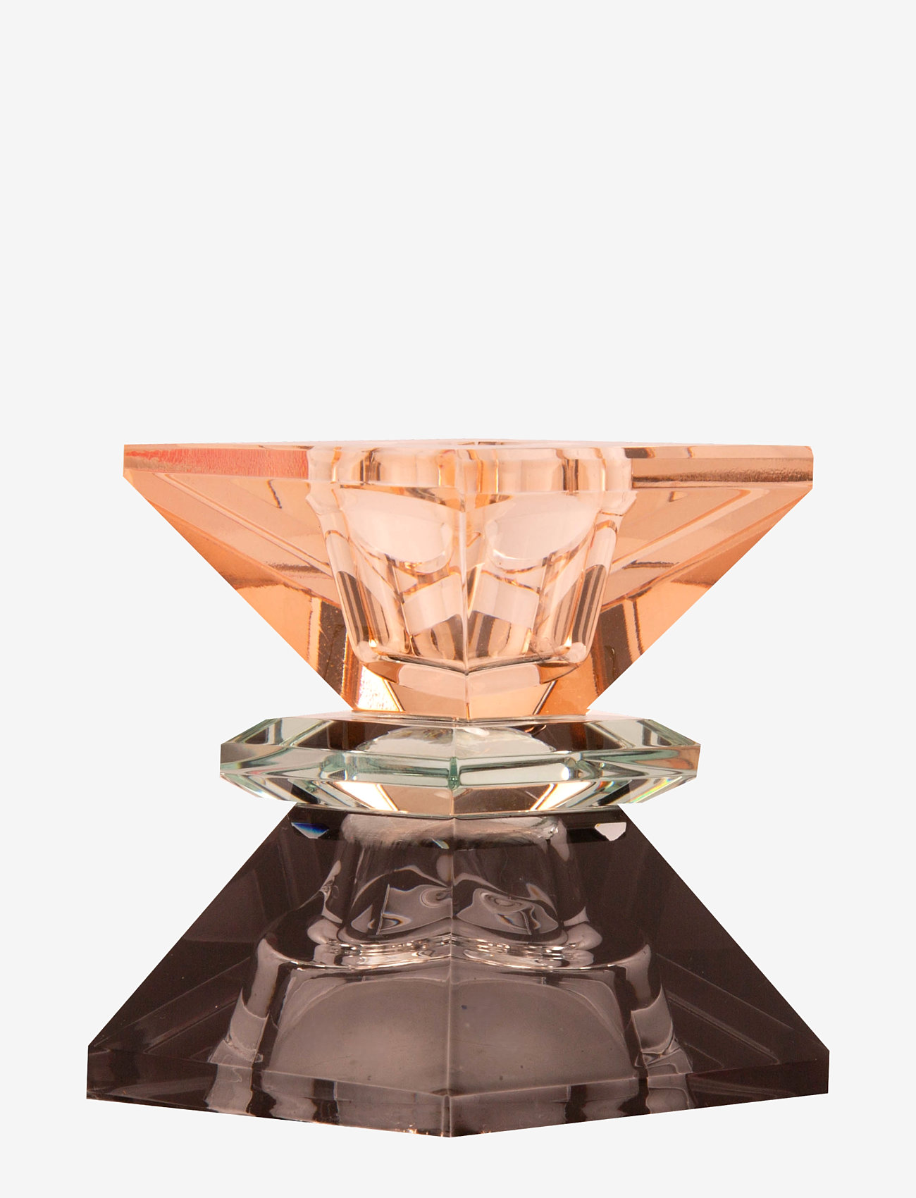 C'est Bon - Crystal candle holder - grey/light mint/peach - 0