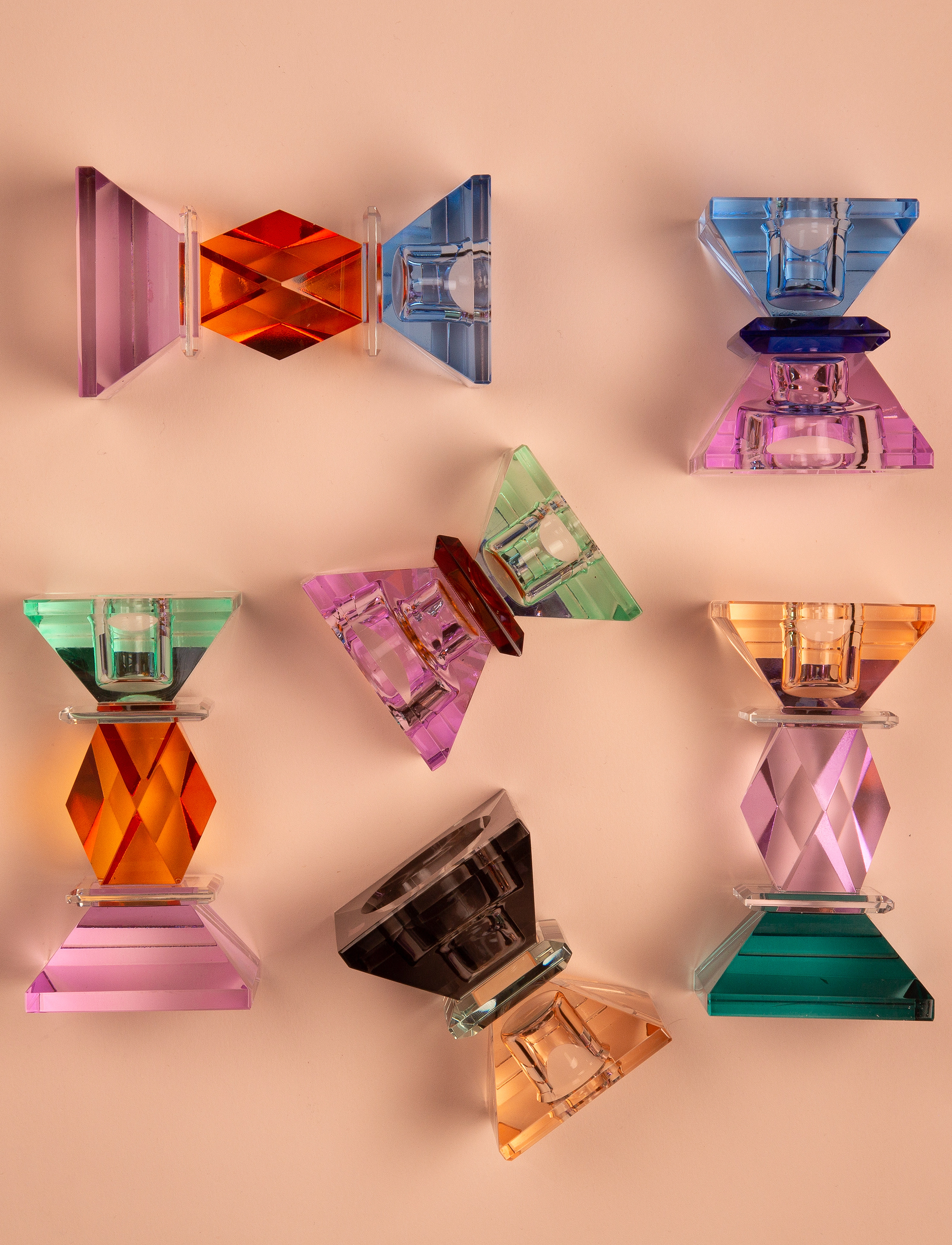C'est Bon Crystal Candle Holder, One Size, Candlesticks & Lanterns, Blau - Candlesticks, Homeware